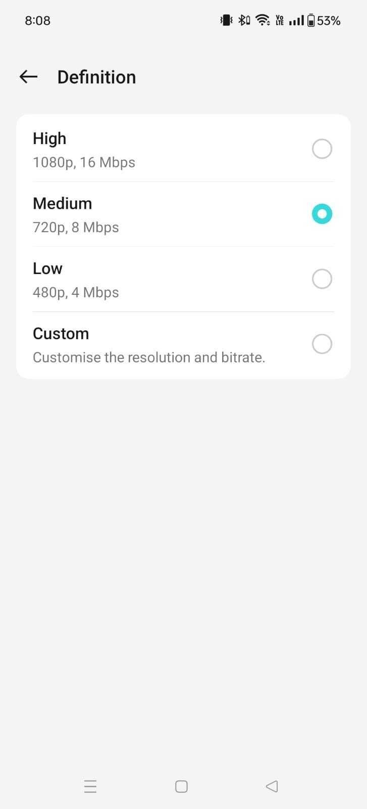 one plus screen recording settings