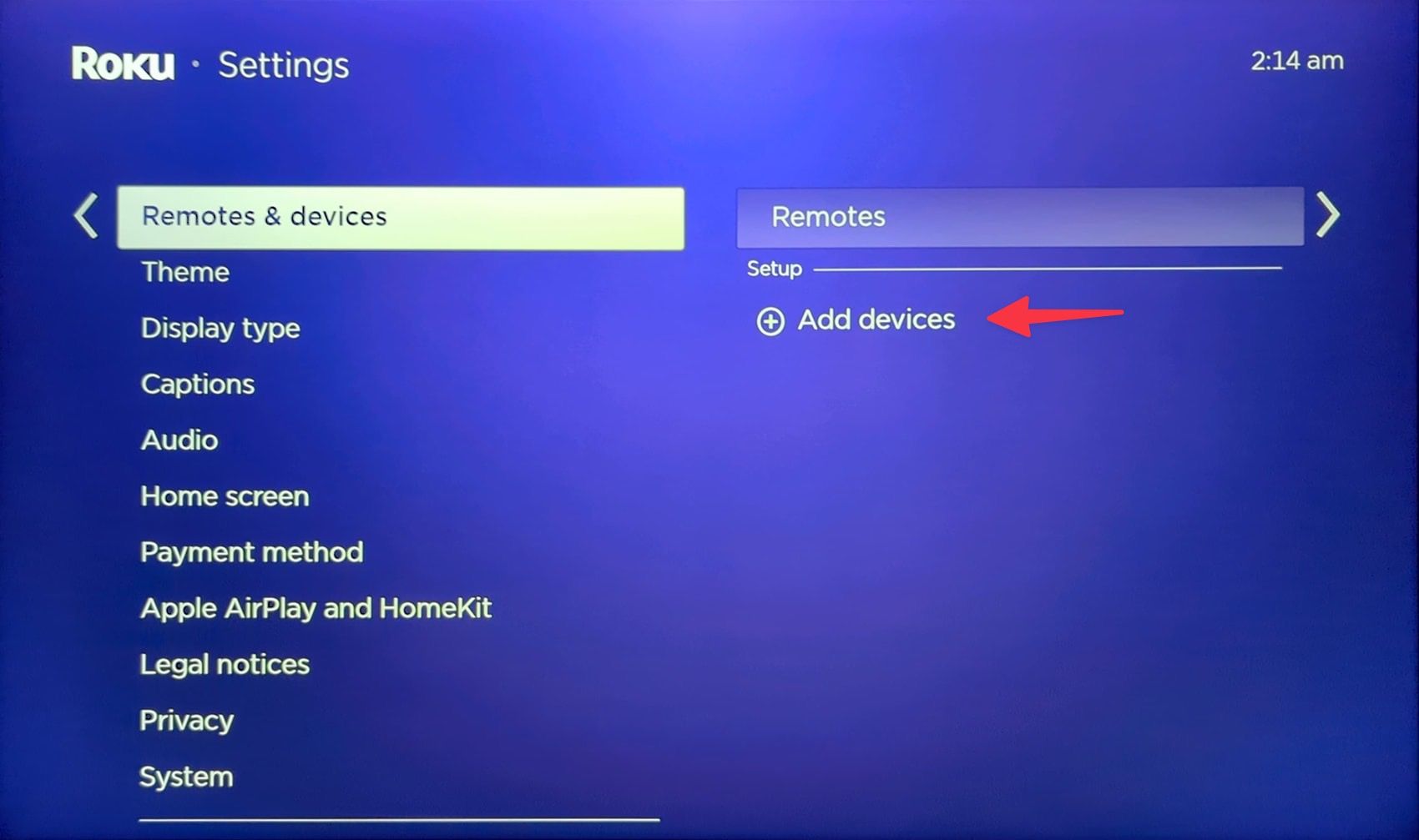 Add a new remote to Roku