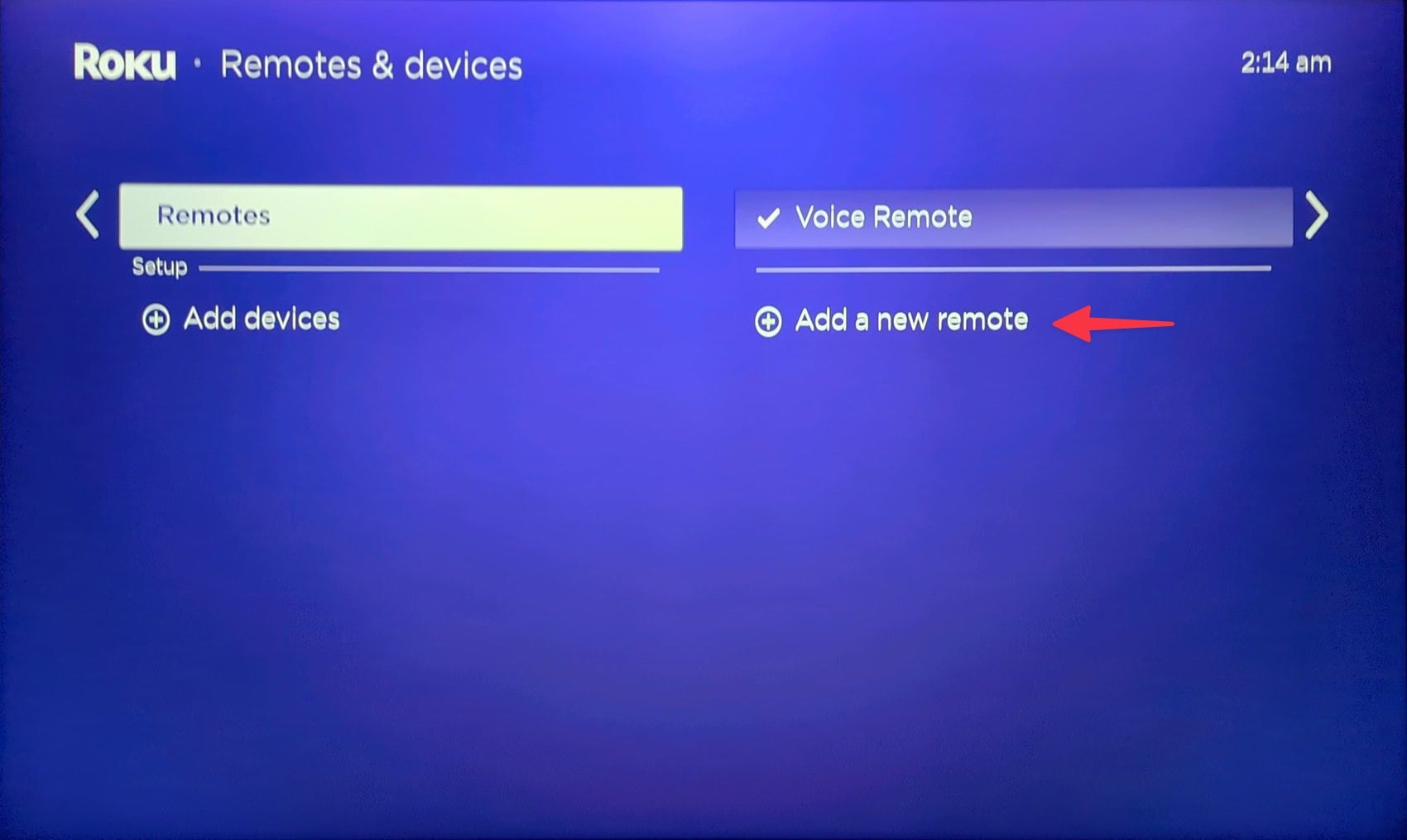 Add a new remote to Roku