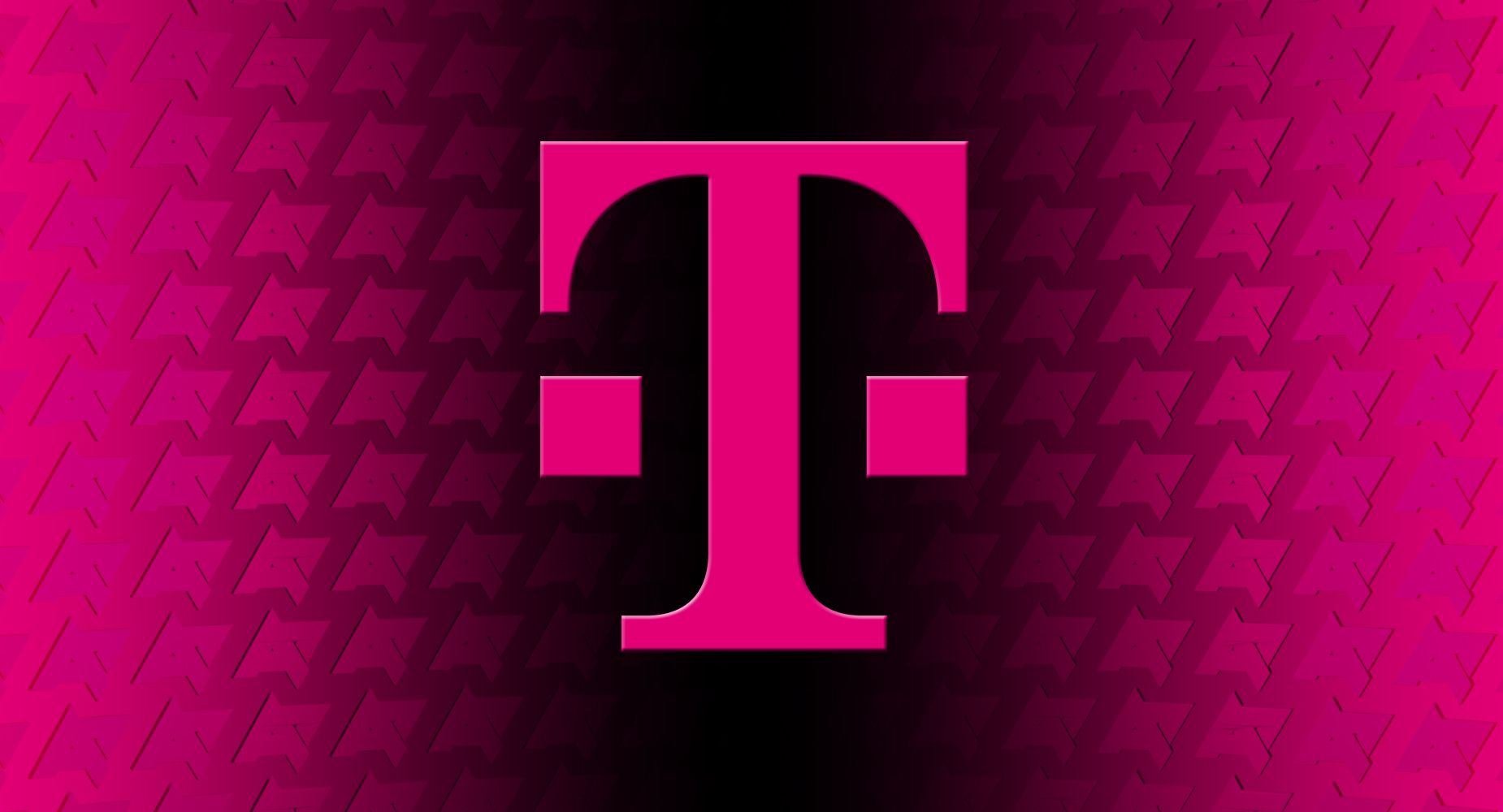 The T-Mobile logo on top of a pink background with little Android Police logos