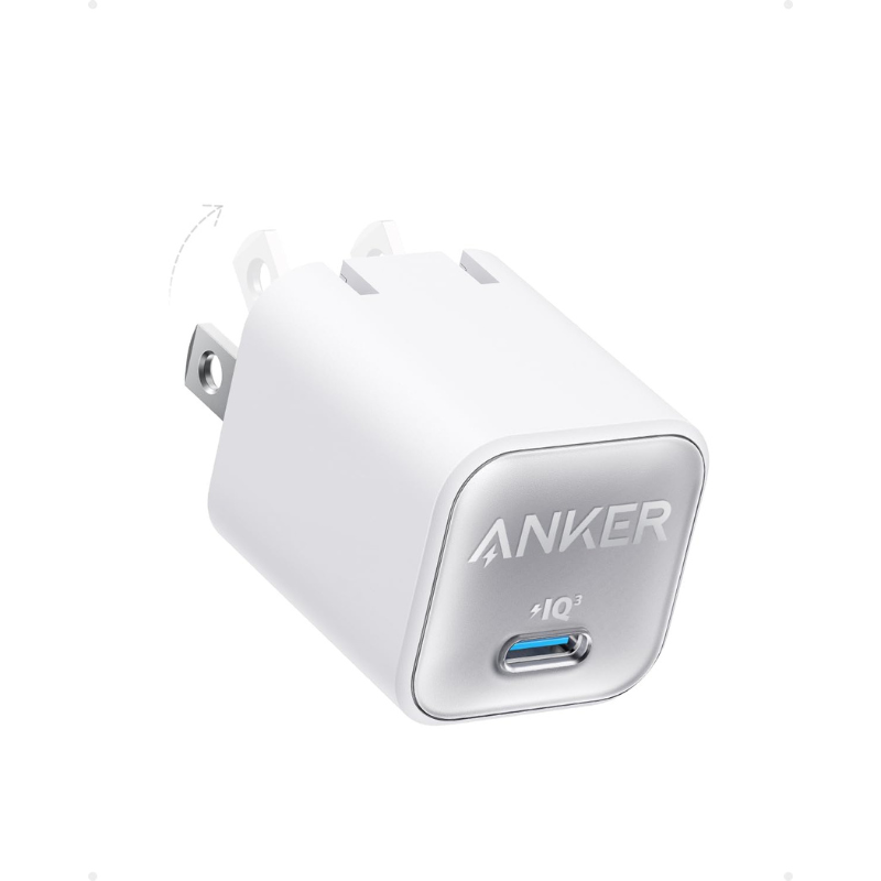 Anker Nano 3 charger in white