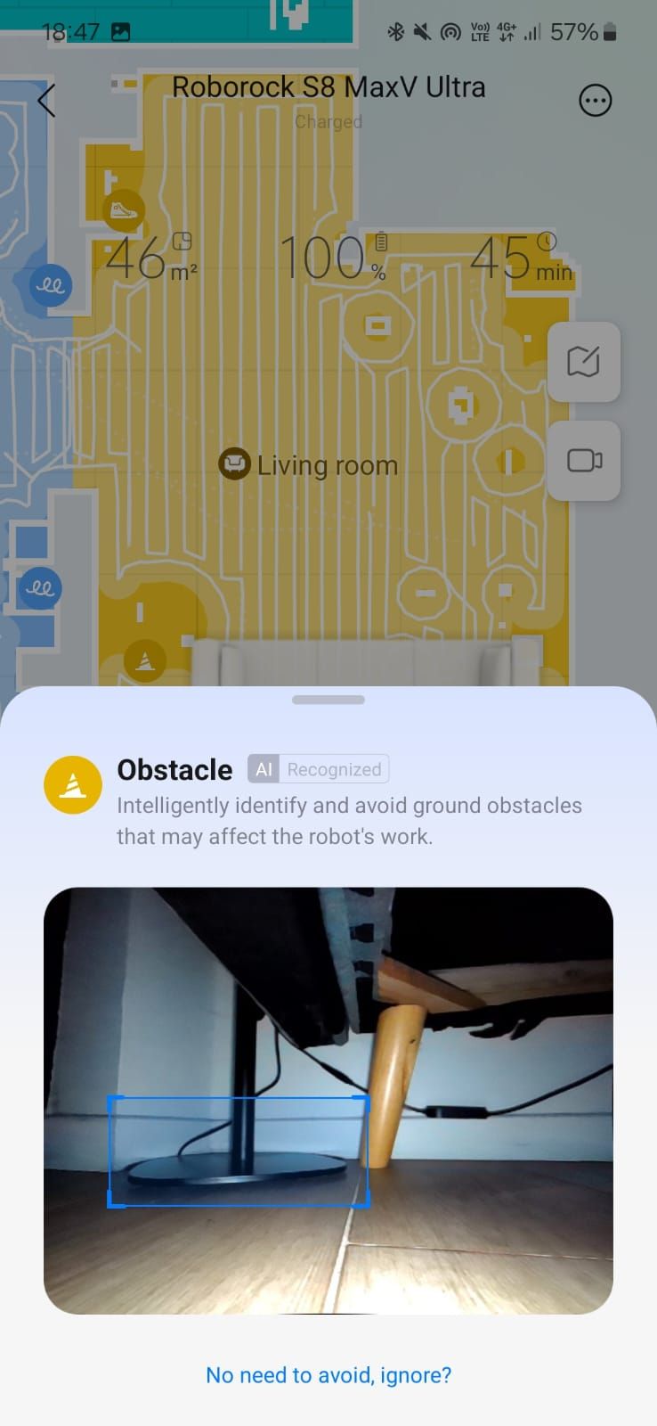 Roborock app obstacle detection