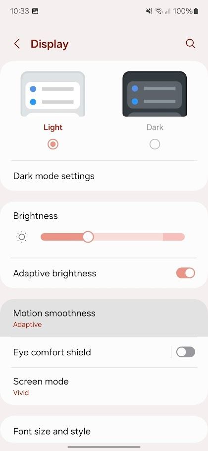 samsung galaxy display settings