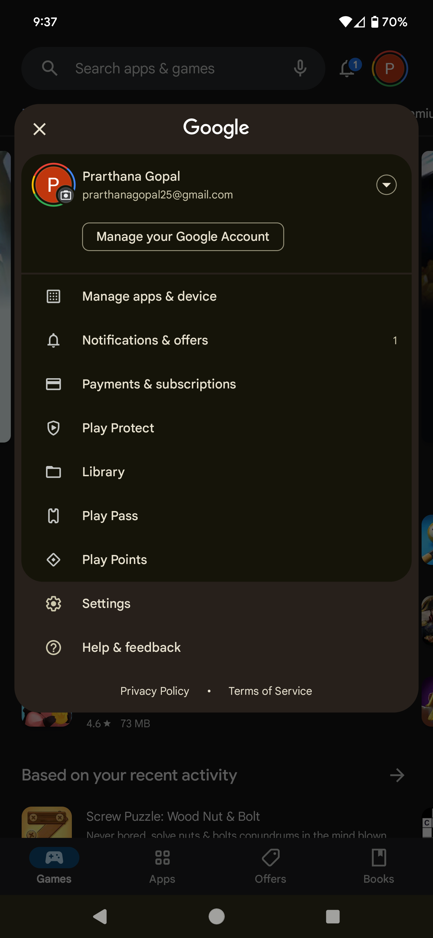 Select Payments & subscriptions.