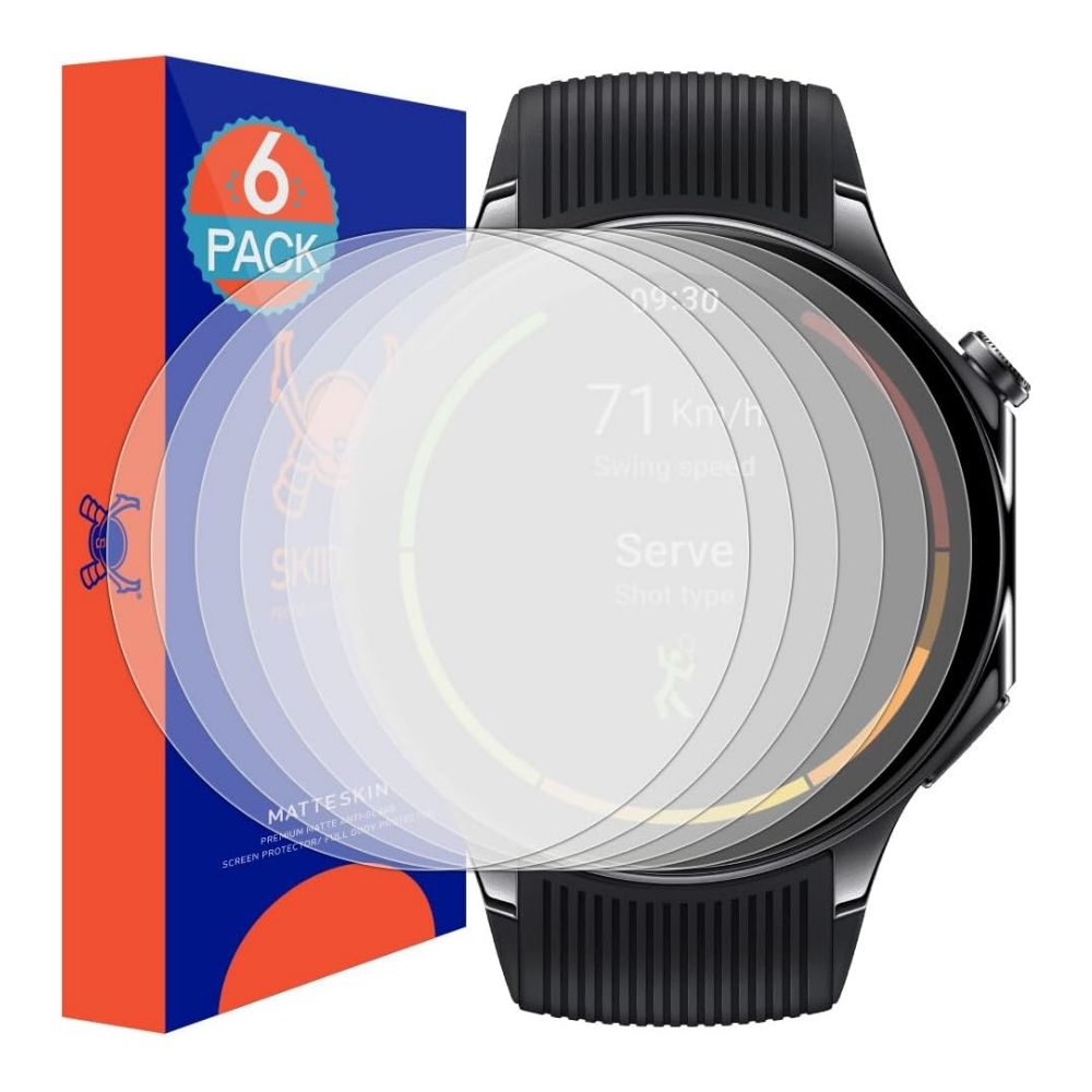 Skinomi MatteSkin for OnePlus Watch 2 beside packaging