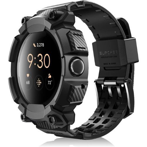 SUPCASE Unicorn Beetle Pro for Google Pixel Watch with attached band