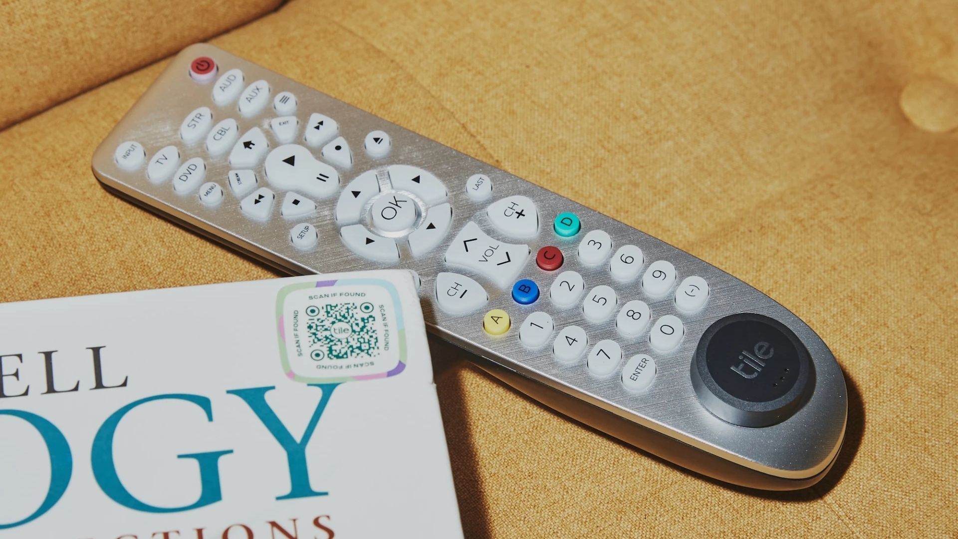 tile sticker on a remote