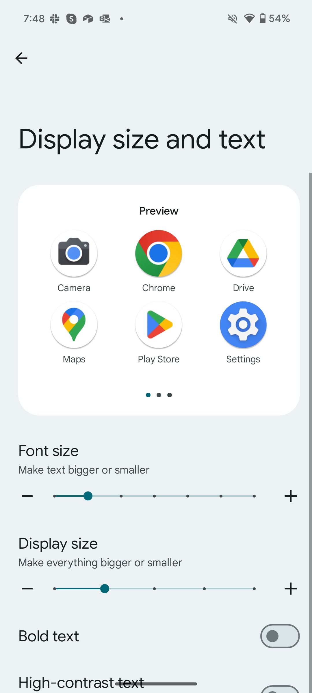 Bigger fonts in Android 14