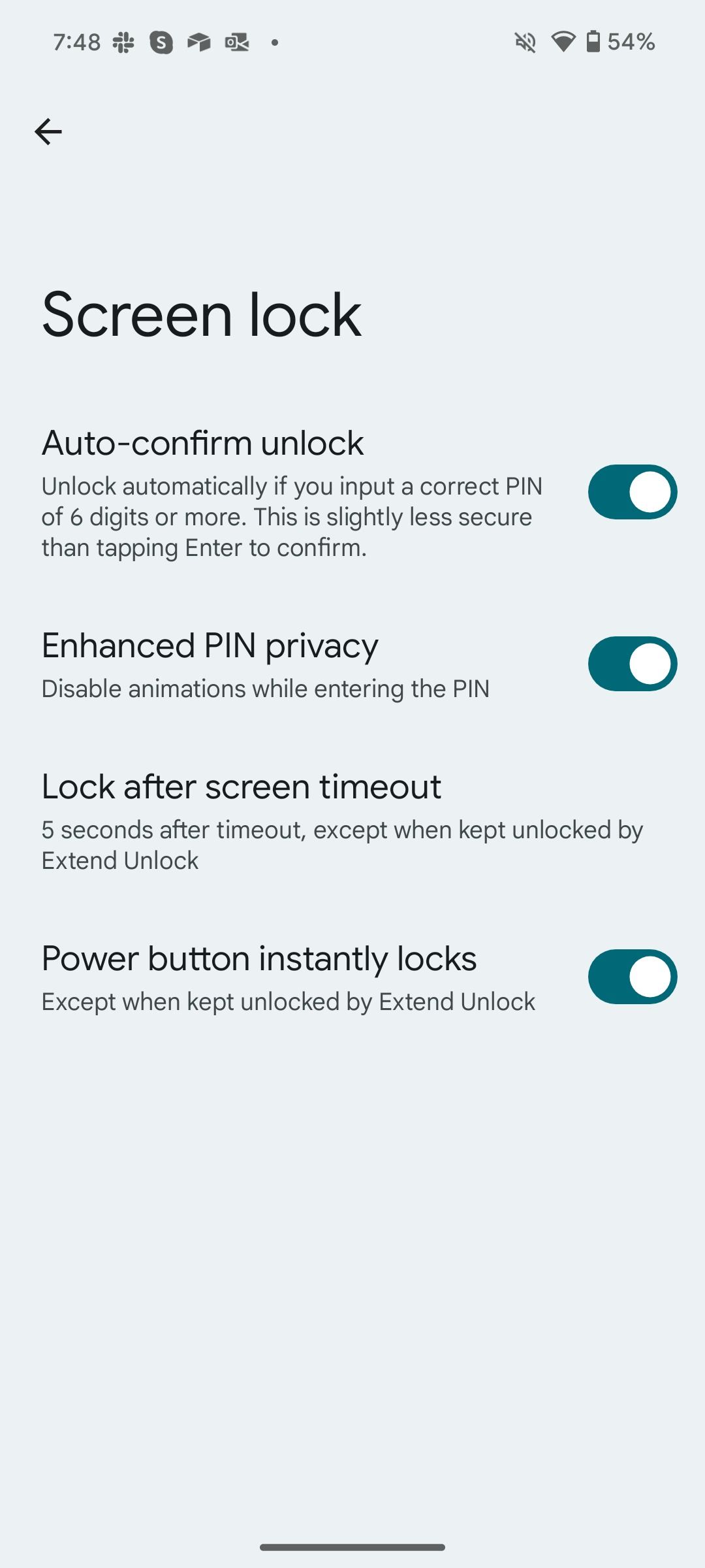 Android 14 privacy options