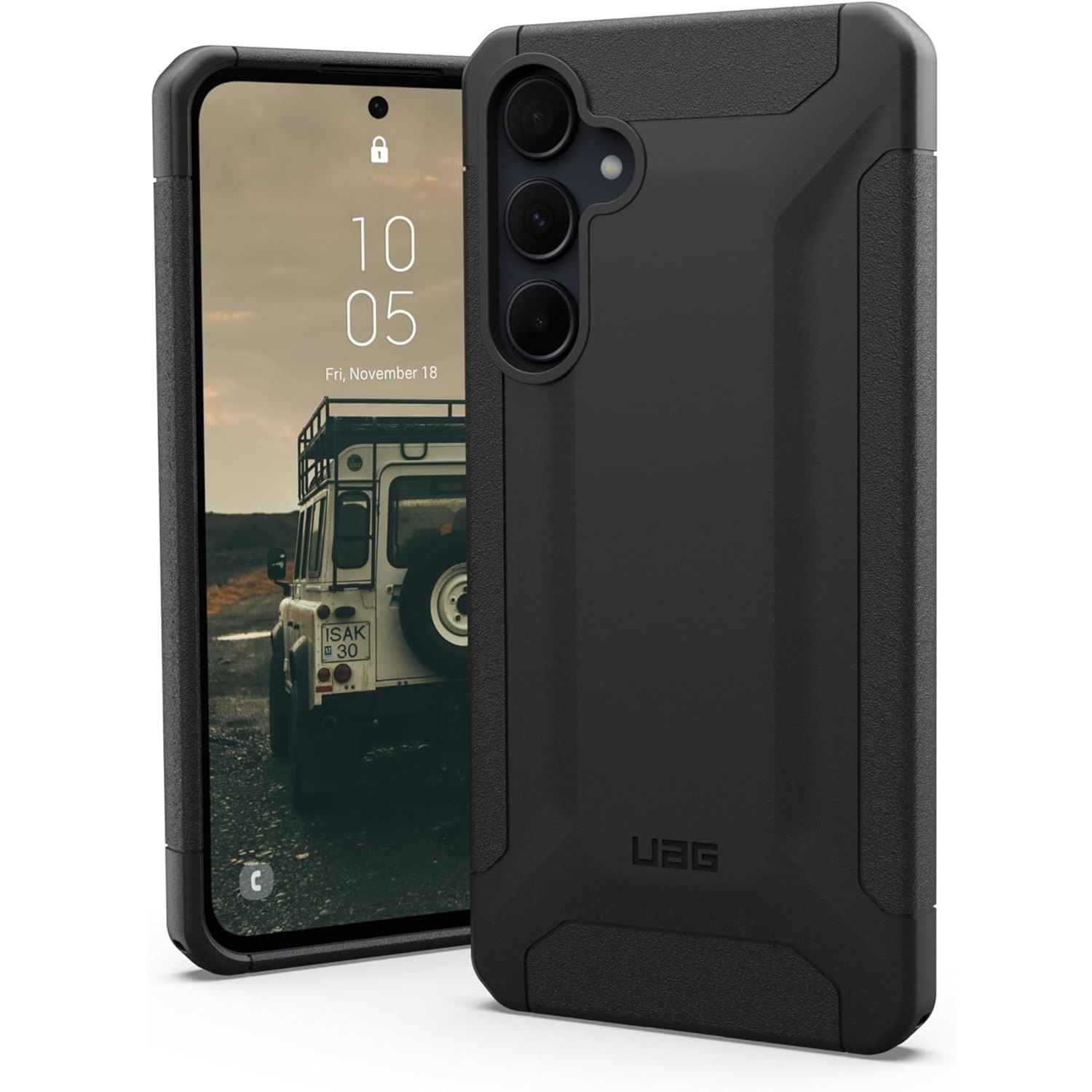 Urban Armor Gear Scout for Galaxy A35, front and back views