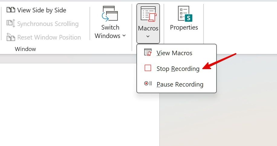 Store macro recording in Word