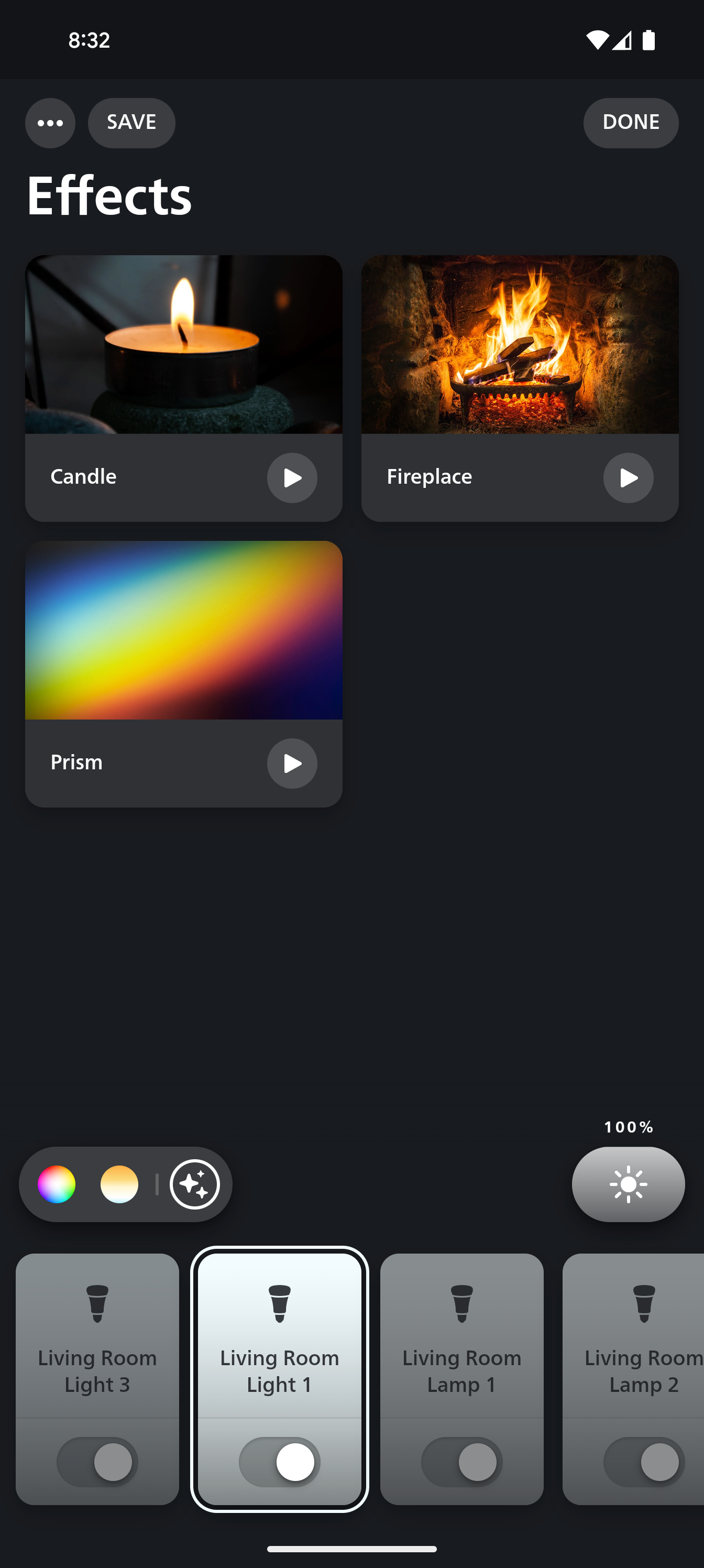 An image of Philips Hue ambiance effects