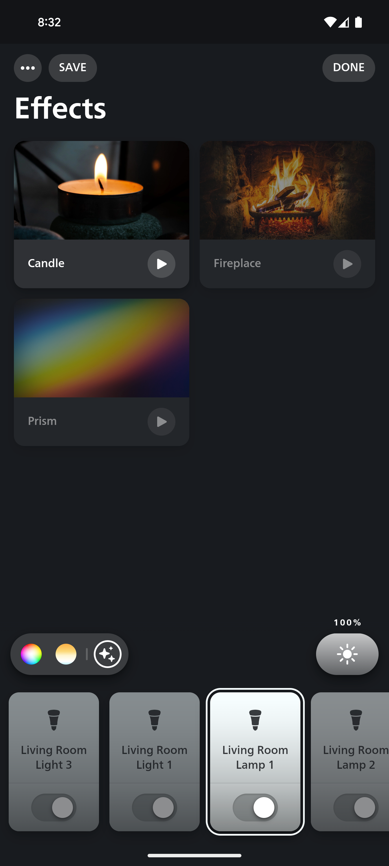 An image of Philips Hue candle effects