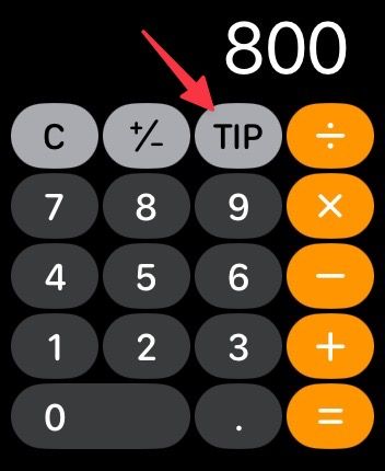 Calculate a tip on a Apple Watch