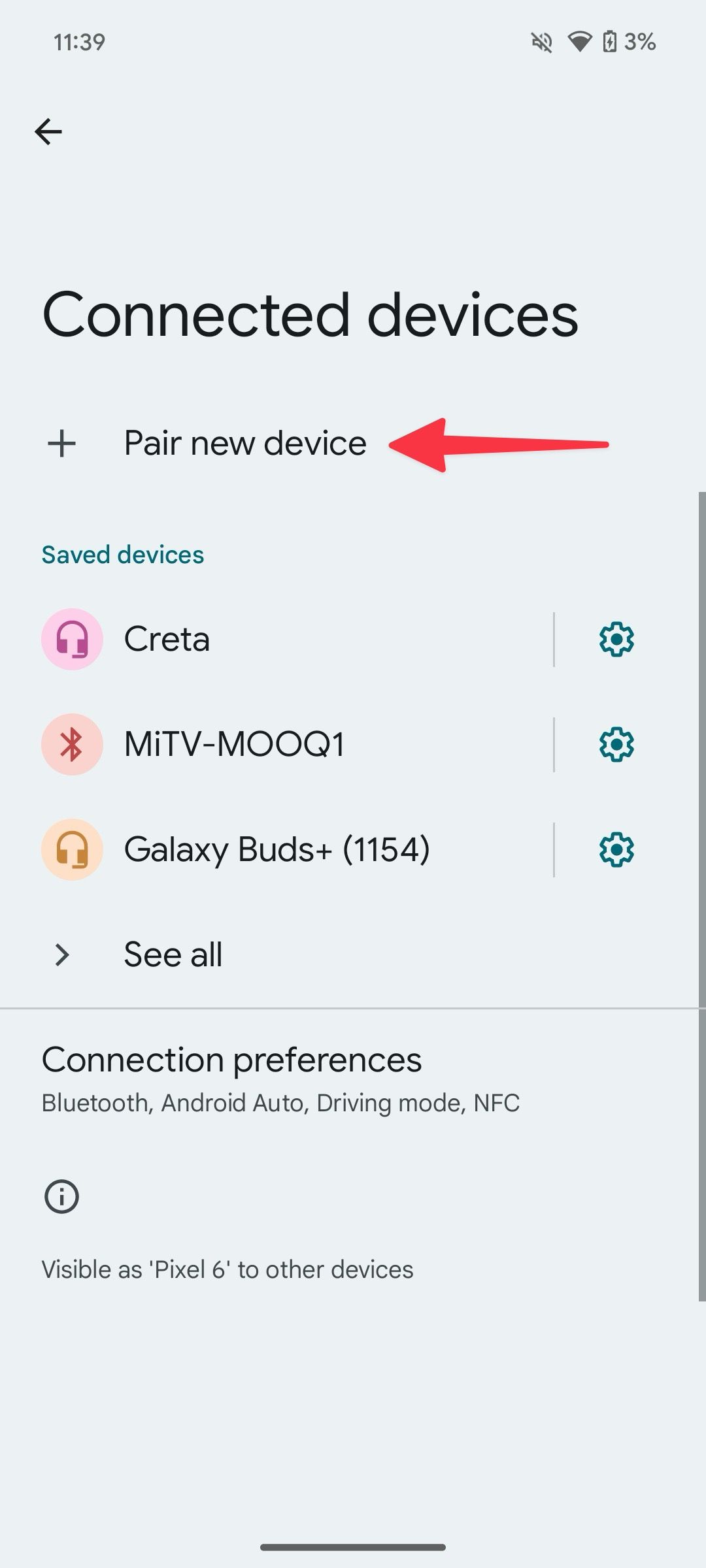 pair a new device on Android