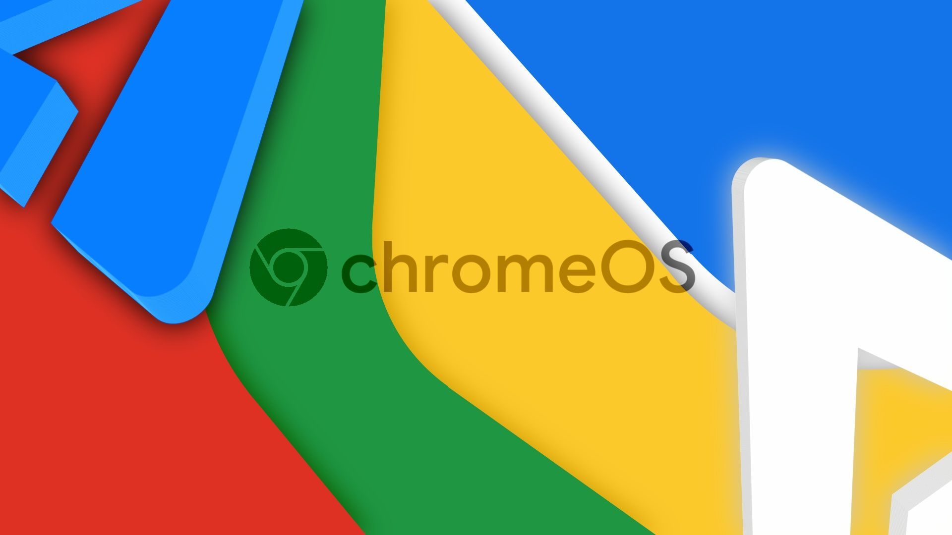 Grafik ChromeOS dan AP berwarna merah, hijau, kuning dan biru