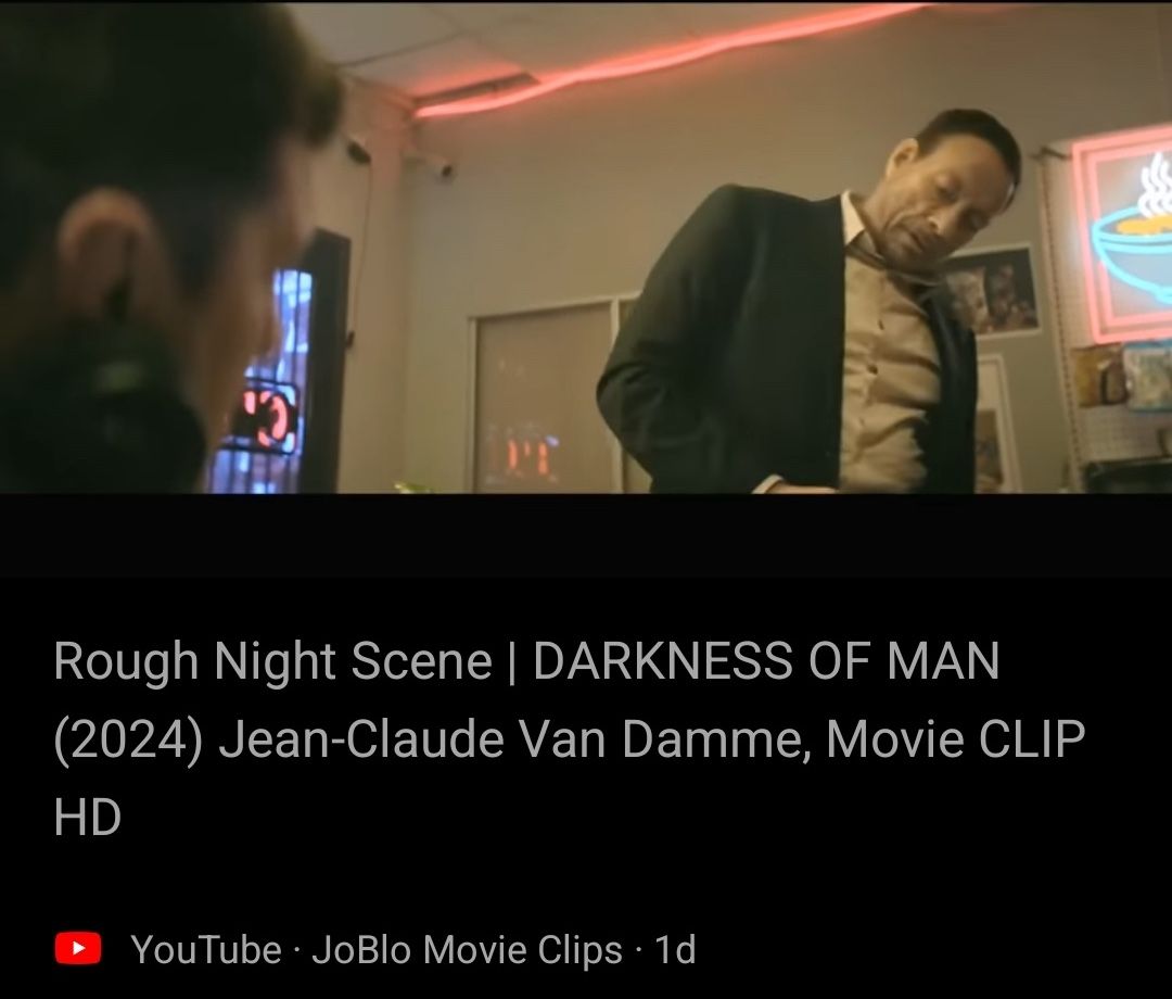 Video clip of Jean-Claude Van Damme from Darkness of Man