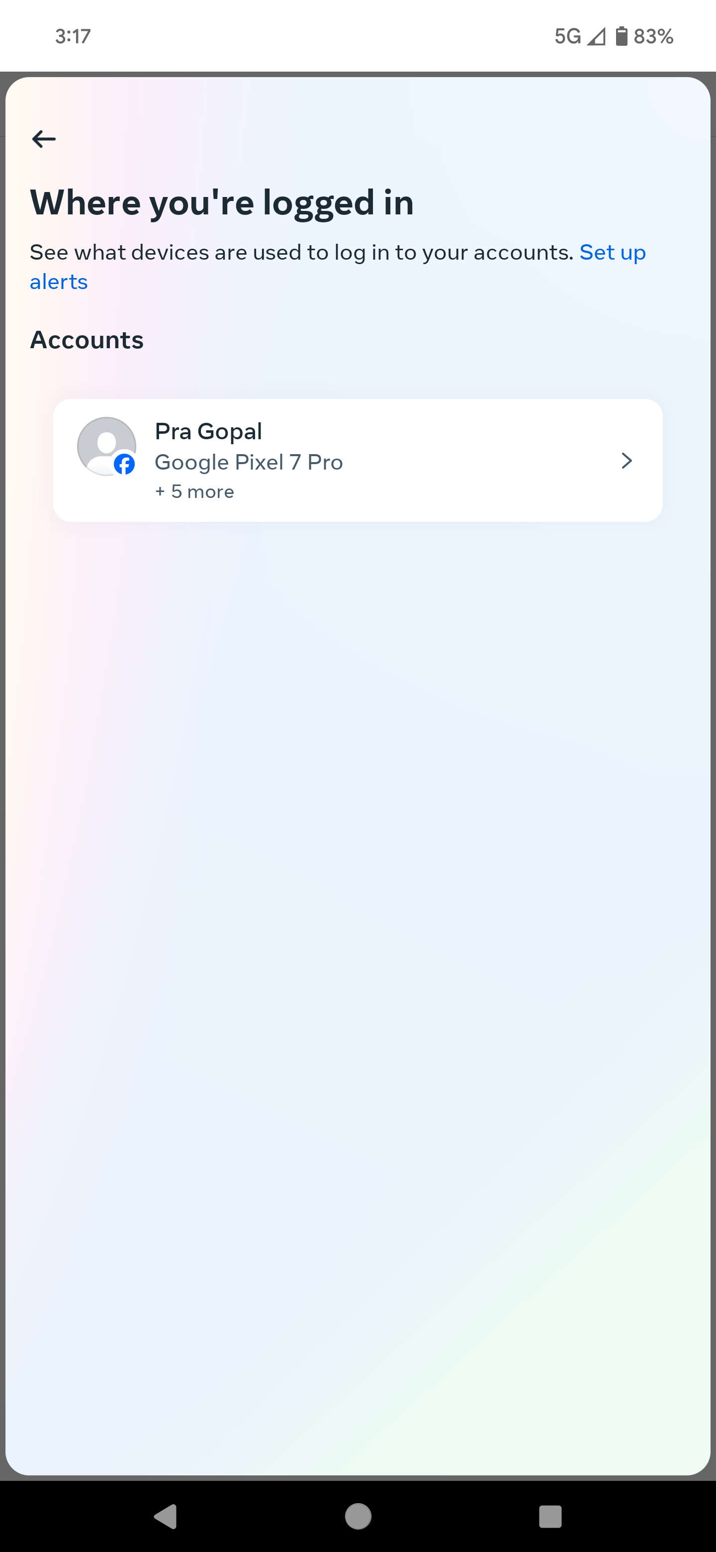 Facebook How to see all the devices accessing your account