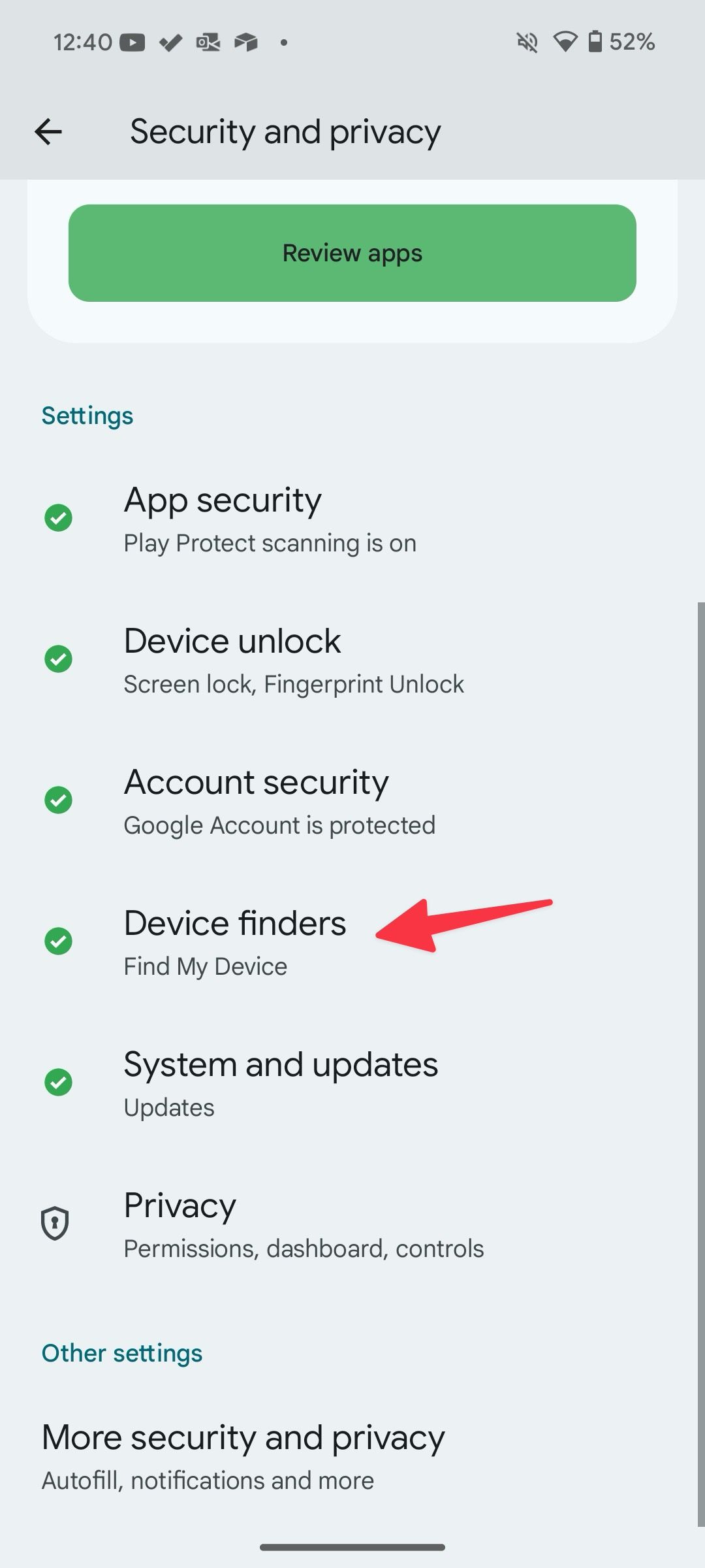 Device finders on Android