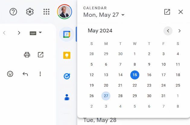 Google Calendar in Gmail
