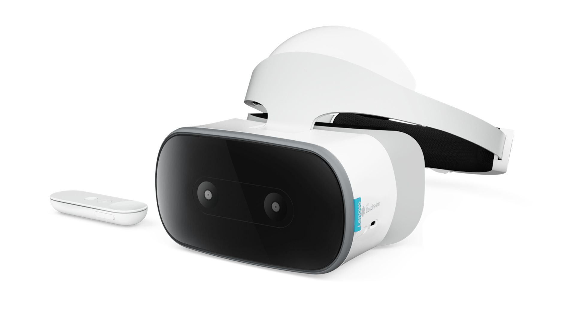 Google's Daydream VR headset appears on a white background.