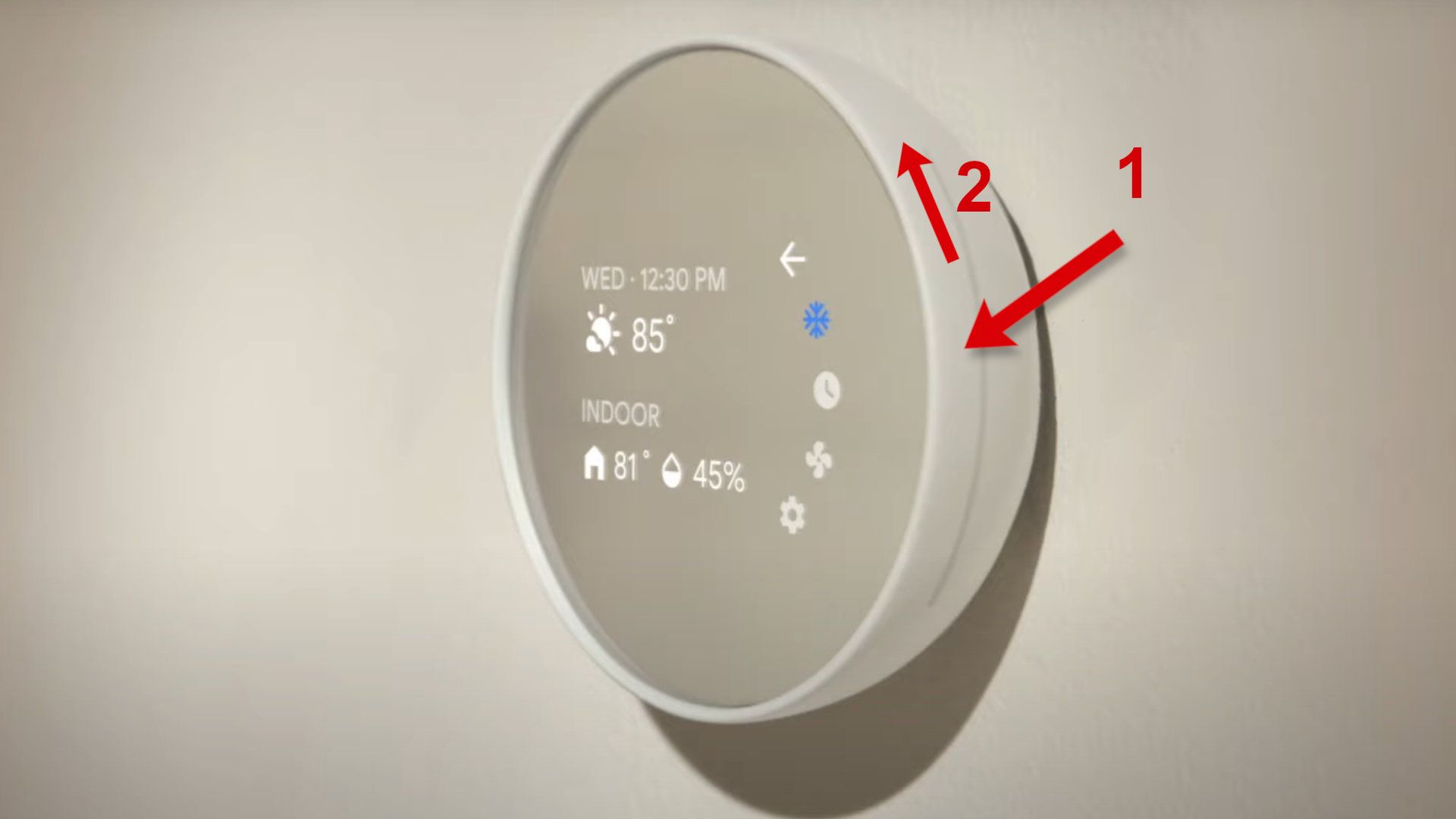 Google Nest Thermostat E's Quick View menu lets you change settings.