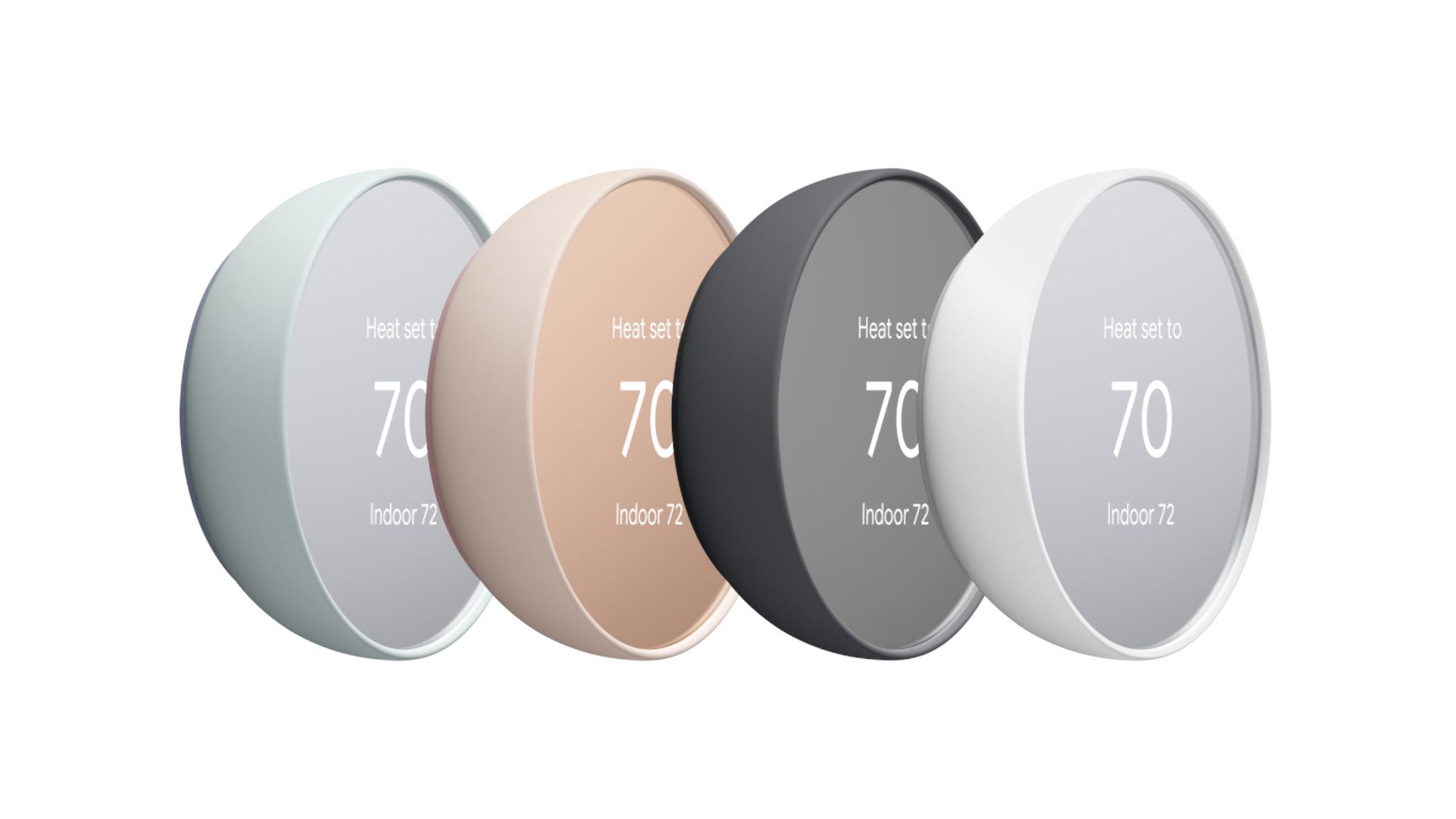 Google Nest Thermostats have a variety of colors with screen and body tints.