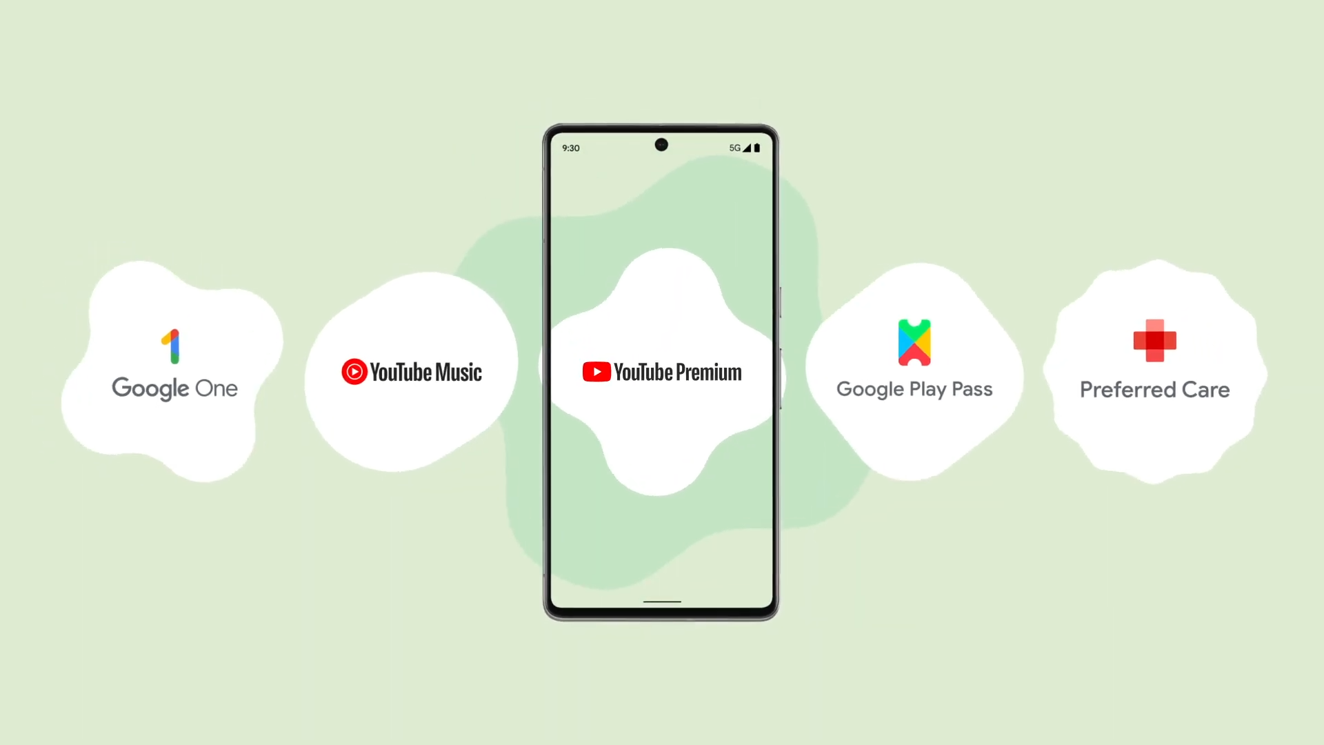 The various services included in Google's now-canceled Pixel Pass promotion.