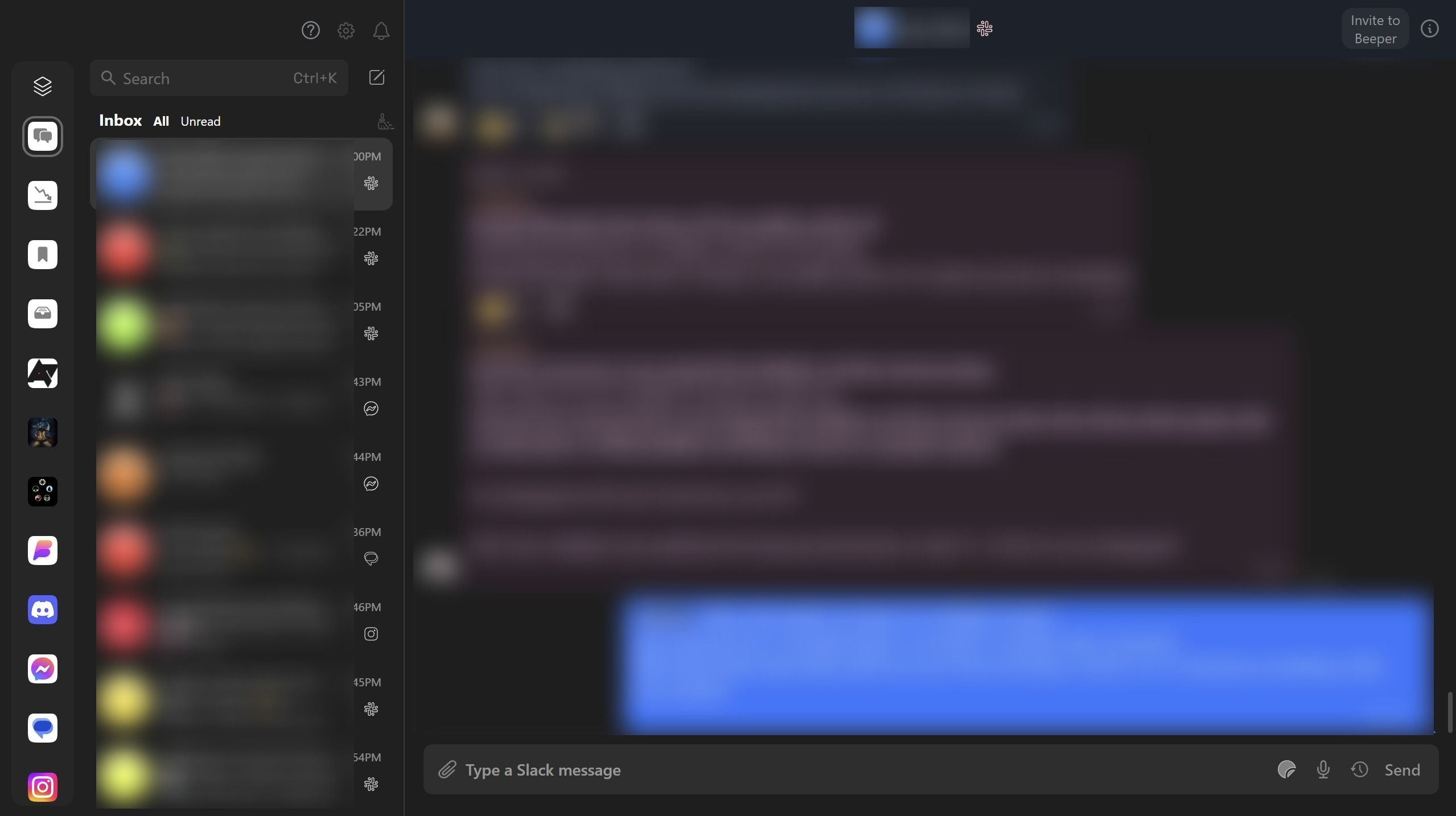 Exemplo de aplicativo de desktop Beeper para Windows