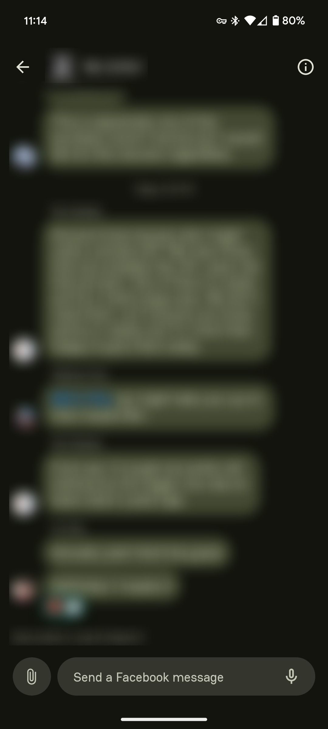 Conversas com o aplicativo Beeper para Android