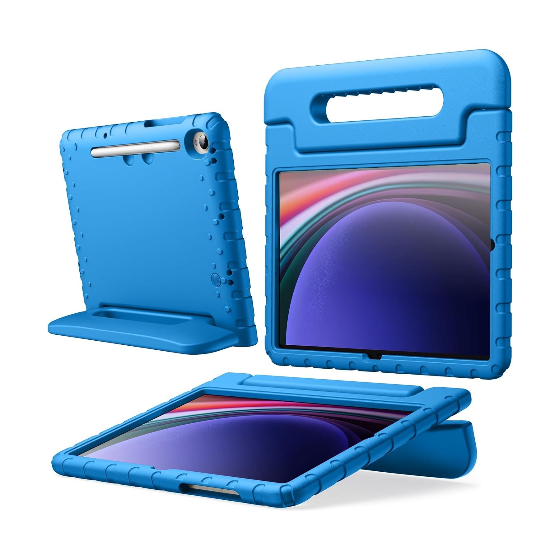 Render of JETech Kids Case for Samsung Galaxy Tab S9 showing front and back