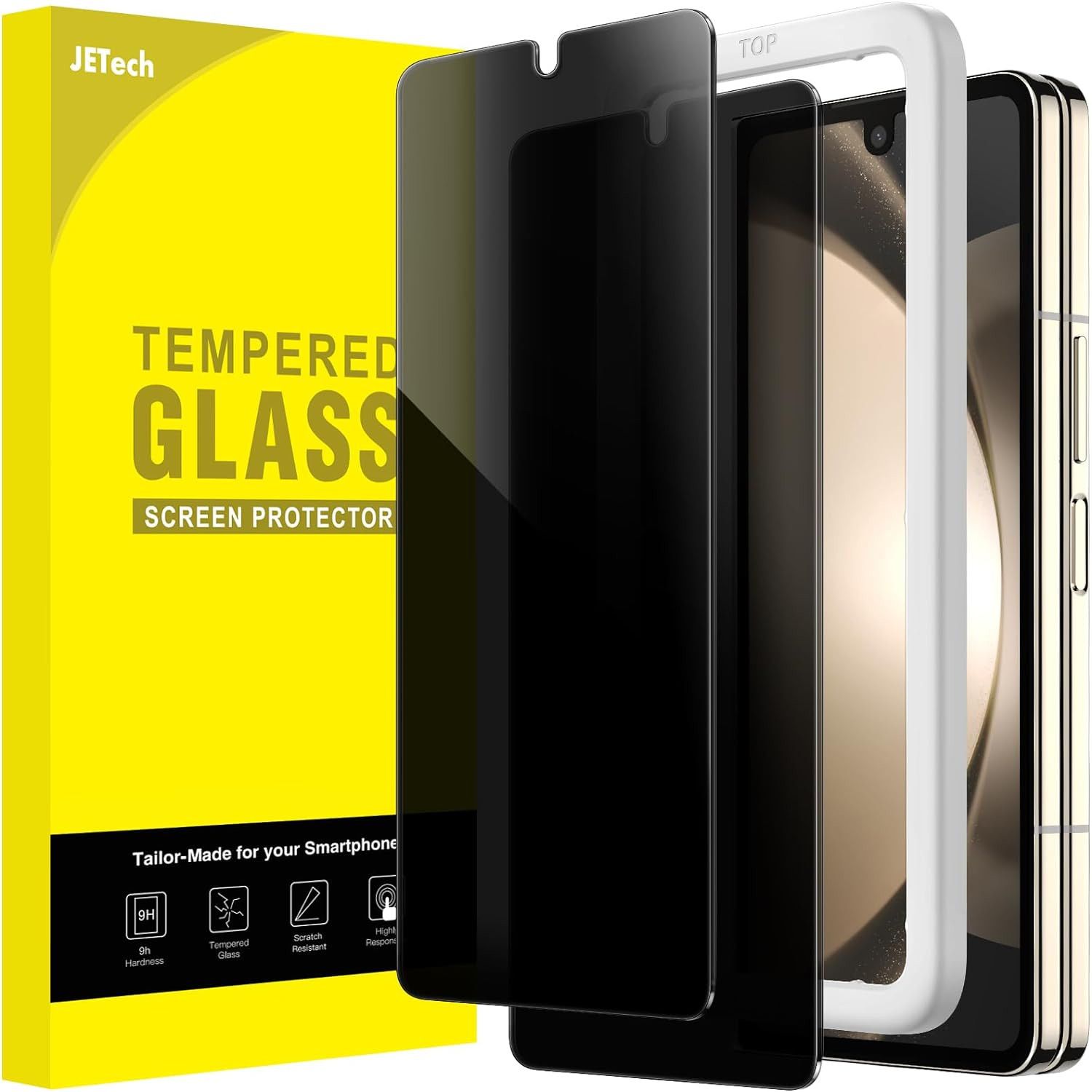 JETech tempered glass privacy screen protector for Galaxy Z Fold 5