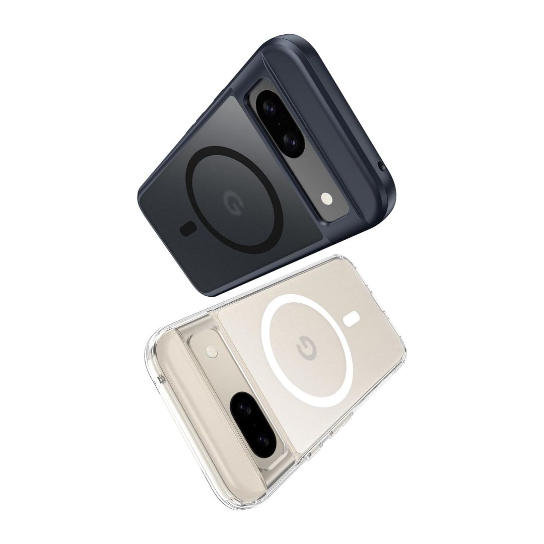 JIC AirGuard Mag for Pixel 8a, angled rear views