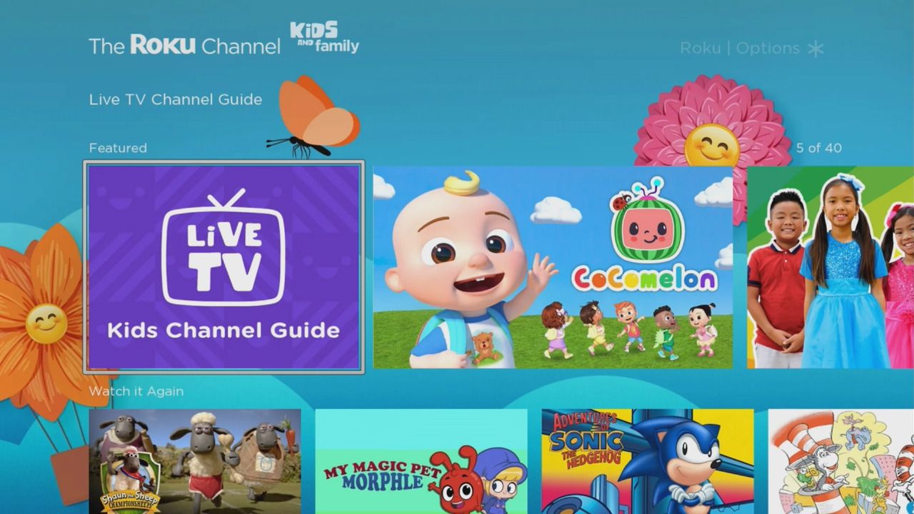 Feature image of the Kids & Family Roku channel