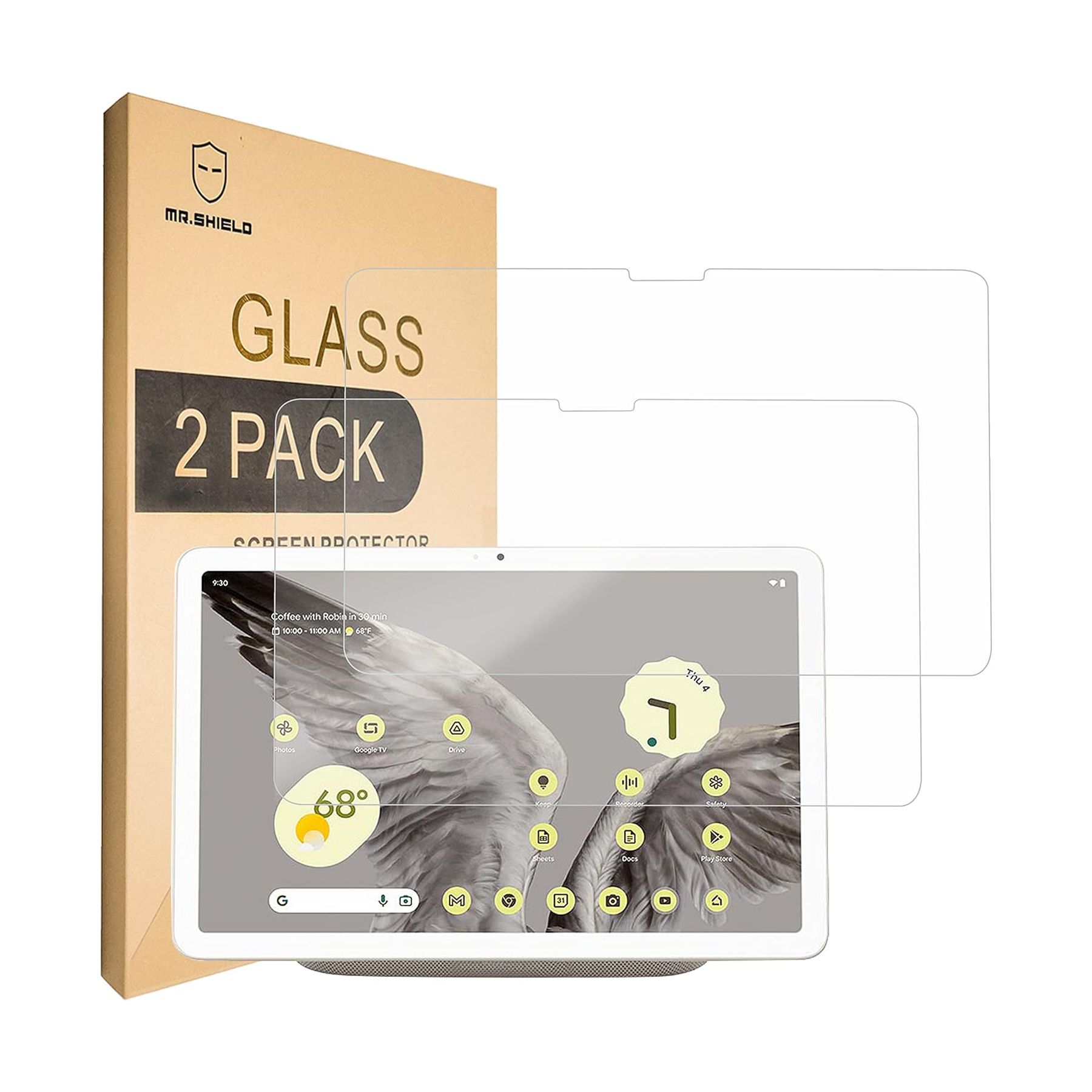 Render of Mr. Shield Tempered Glass Screen Protector for Pixel Tablet on a white background