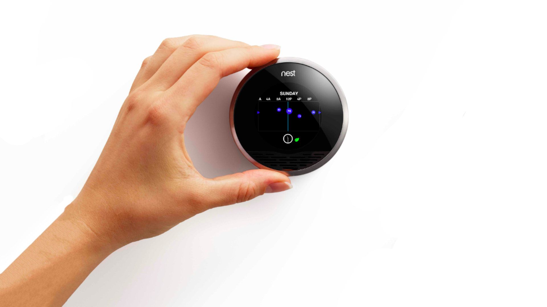 Older Nest Learning Thermostats had small screens.