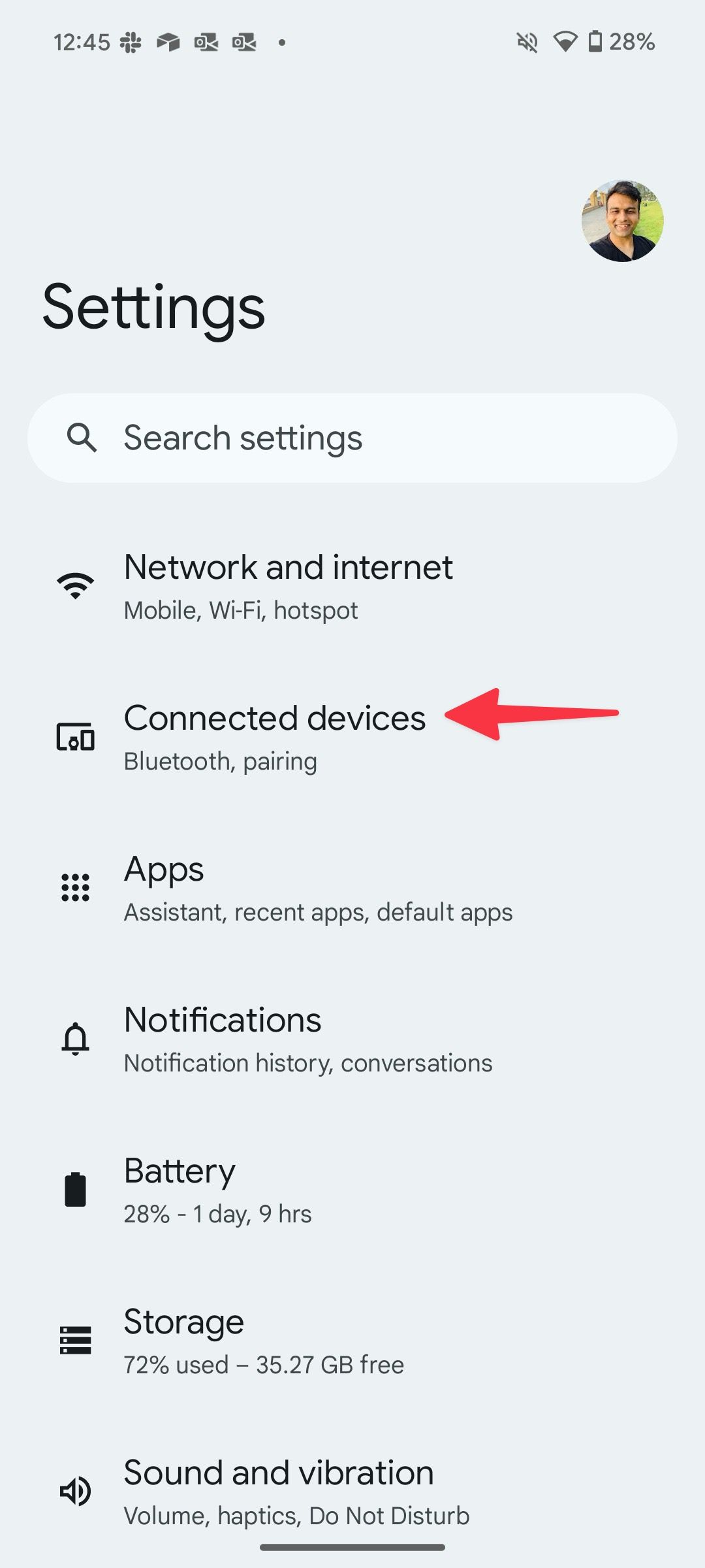 connected devices on Android