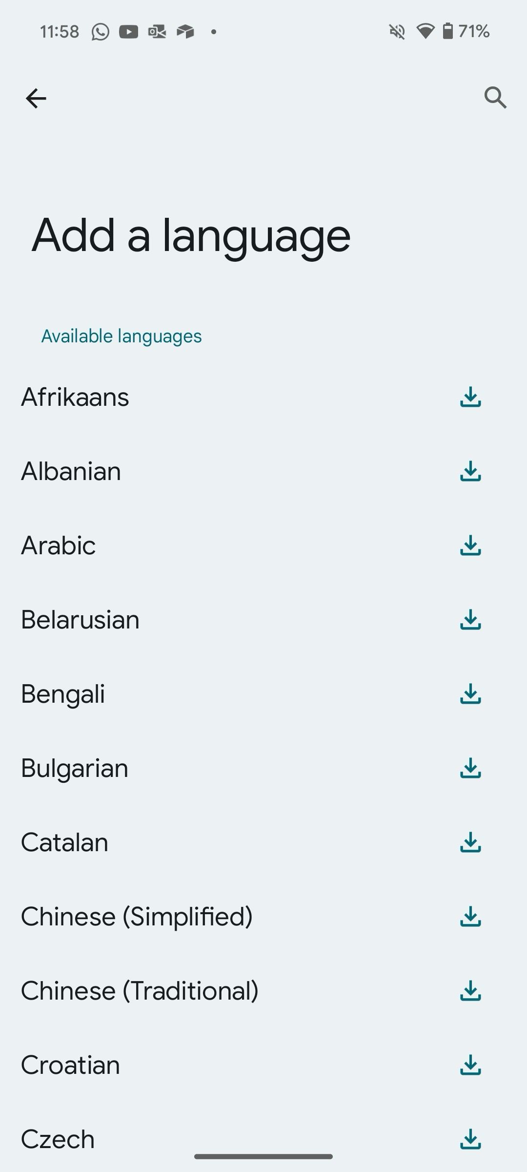 Add a language on Pixel 8a