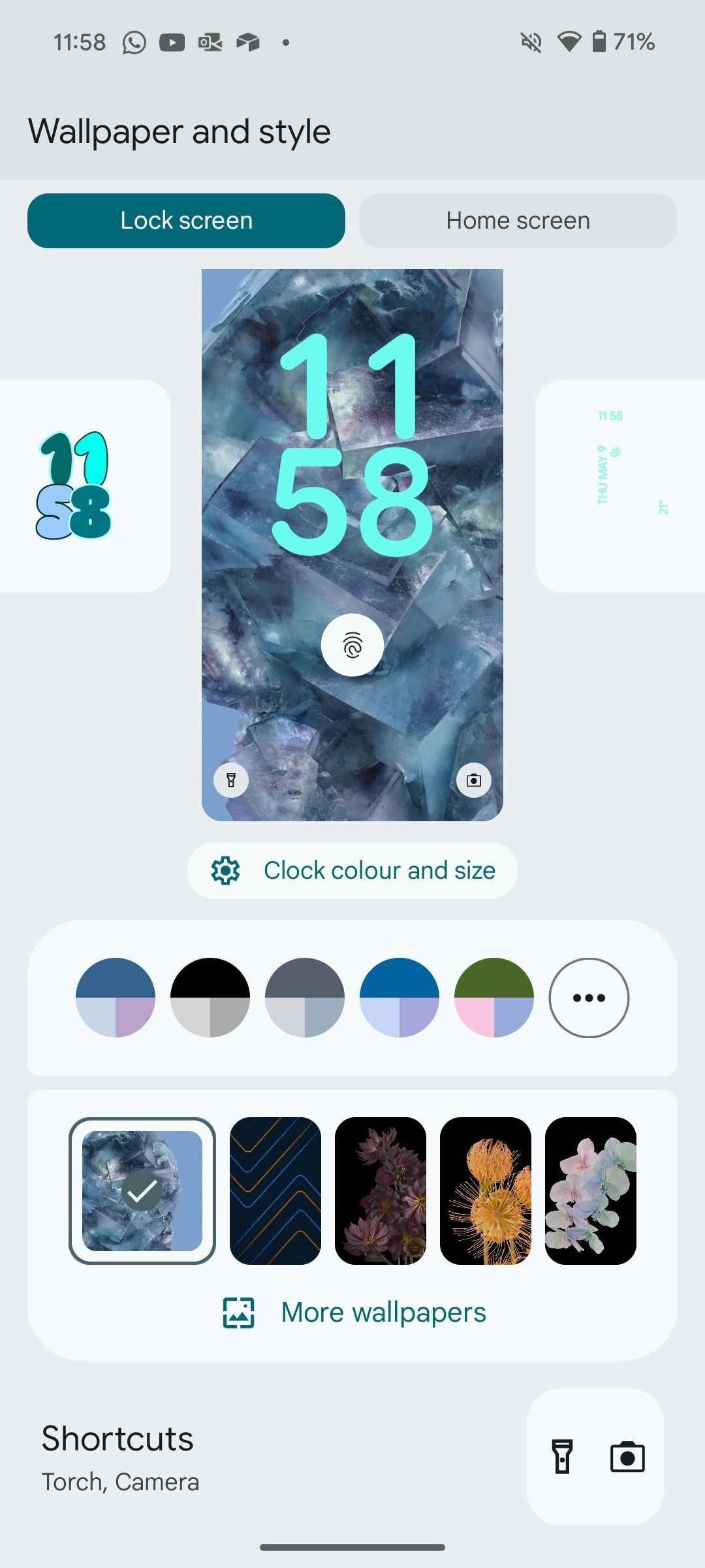 Lock screen customization Pixel 8a