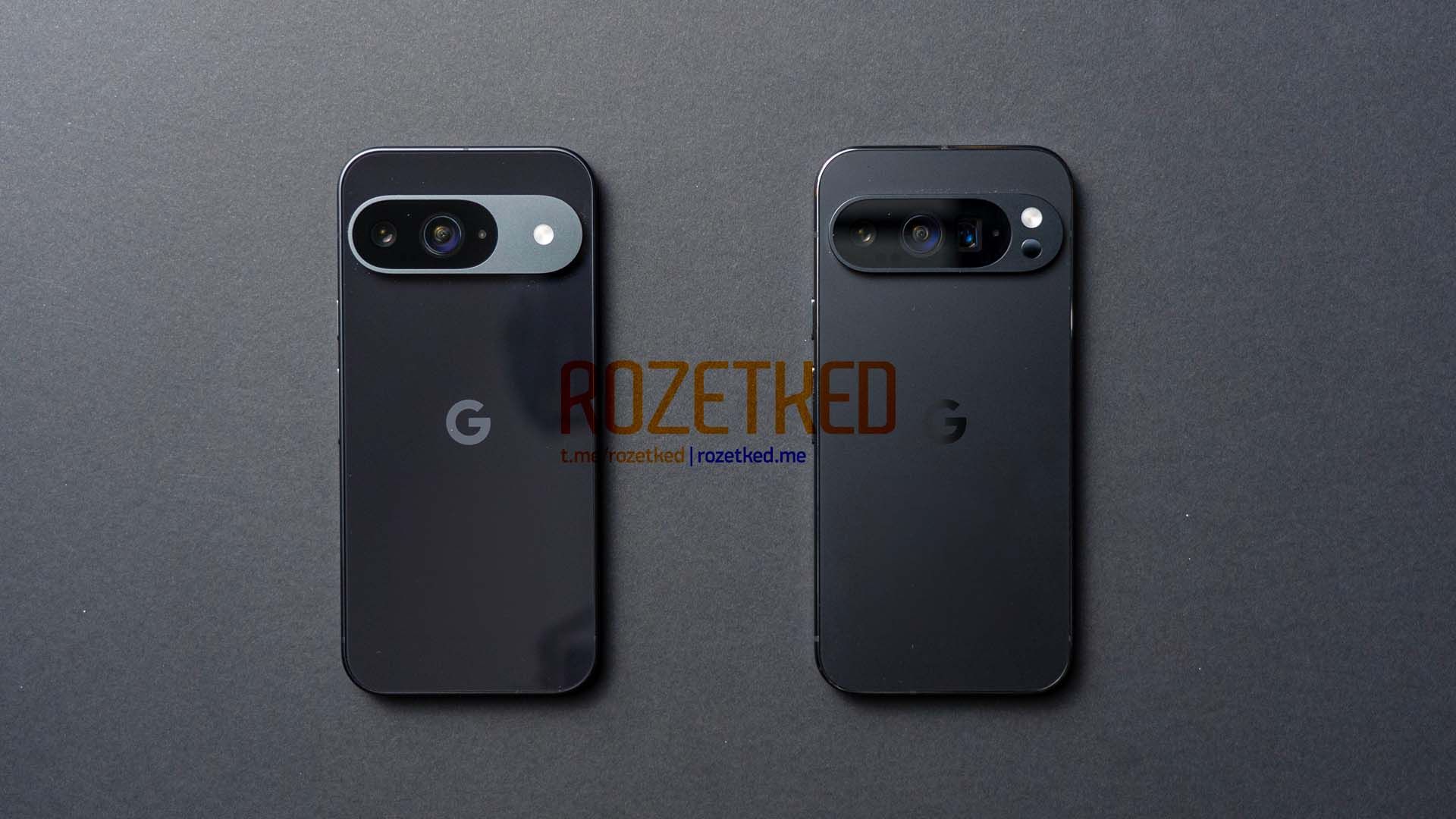 The Pixel 9 and Pixel 9 Pro side-by-side