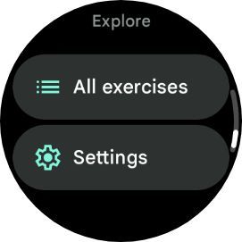 Screenshot showing All exercises on The Google Pixel Watch 2