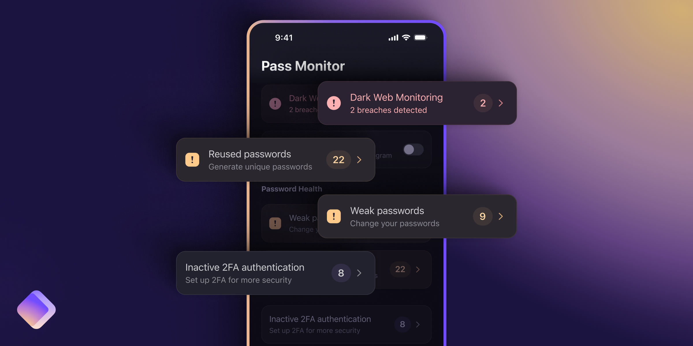 Proton Pass with pass monitor