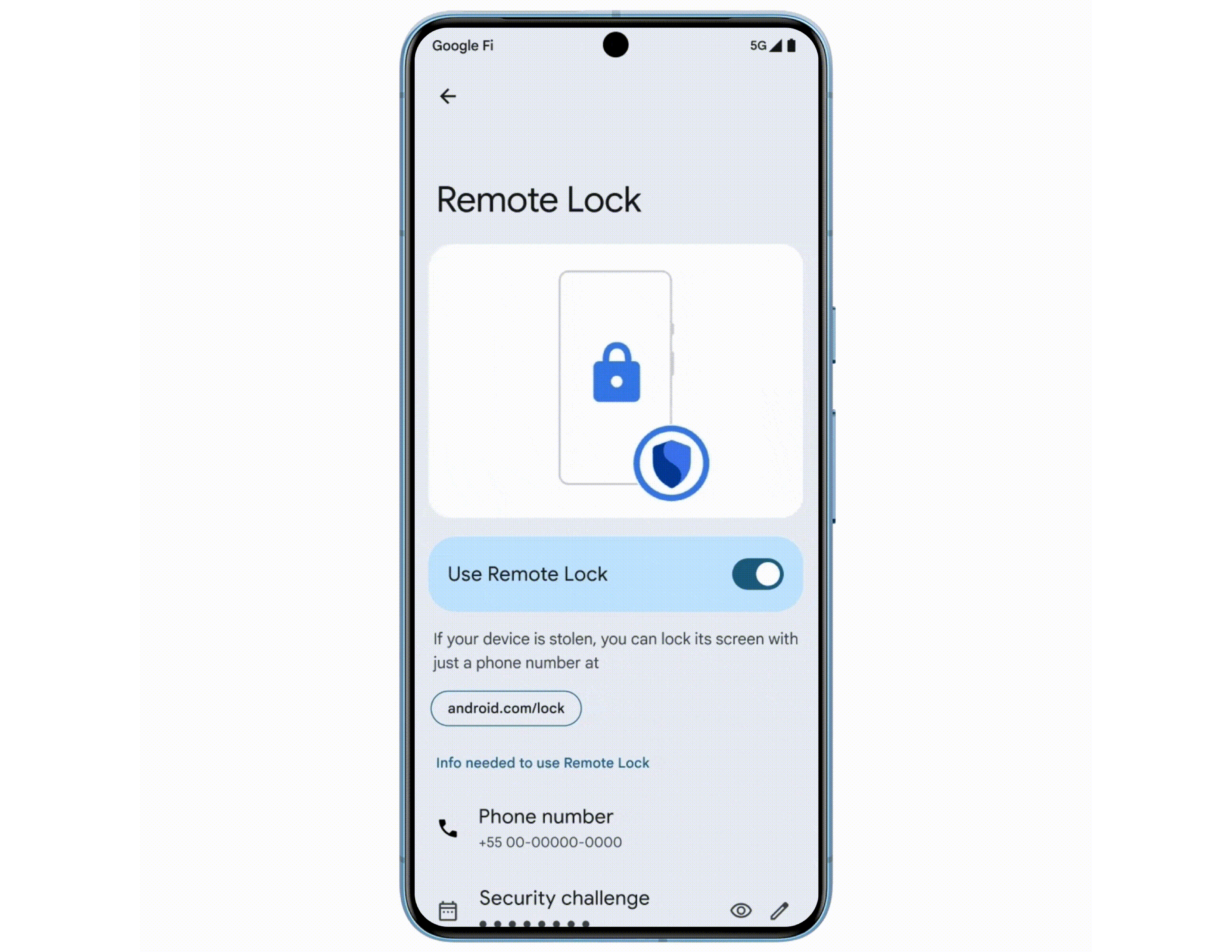 An image of Google remote lock