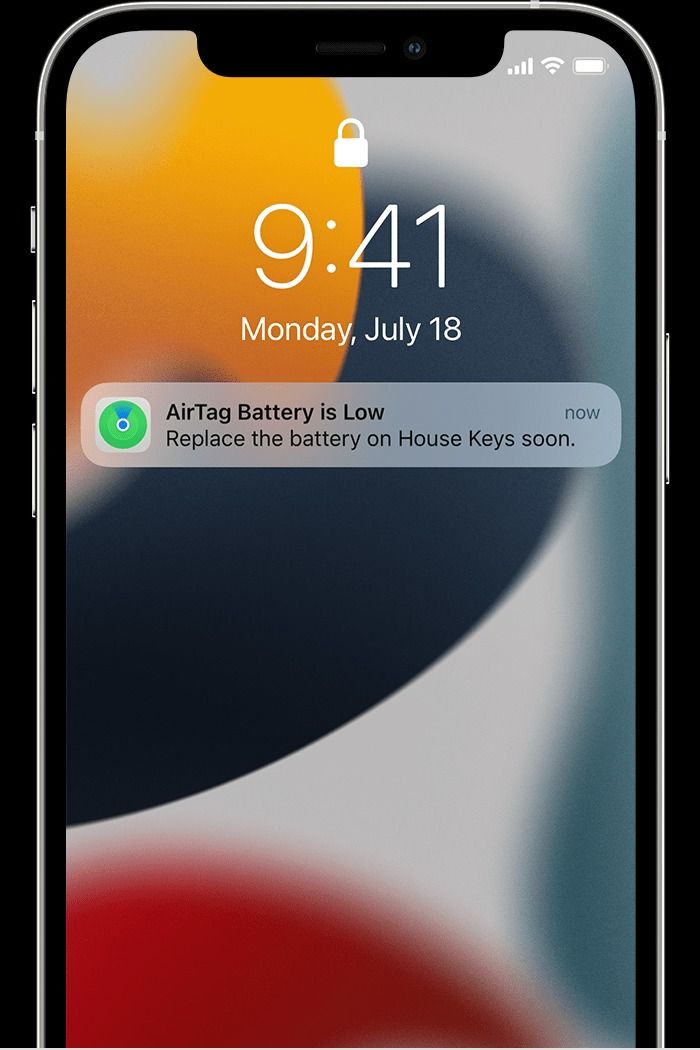 airtag battery level notification