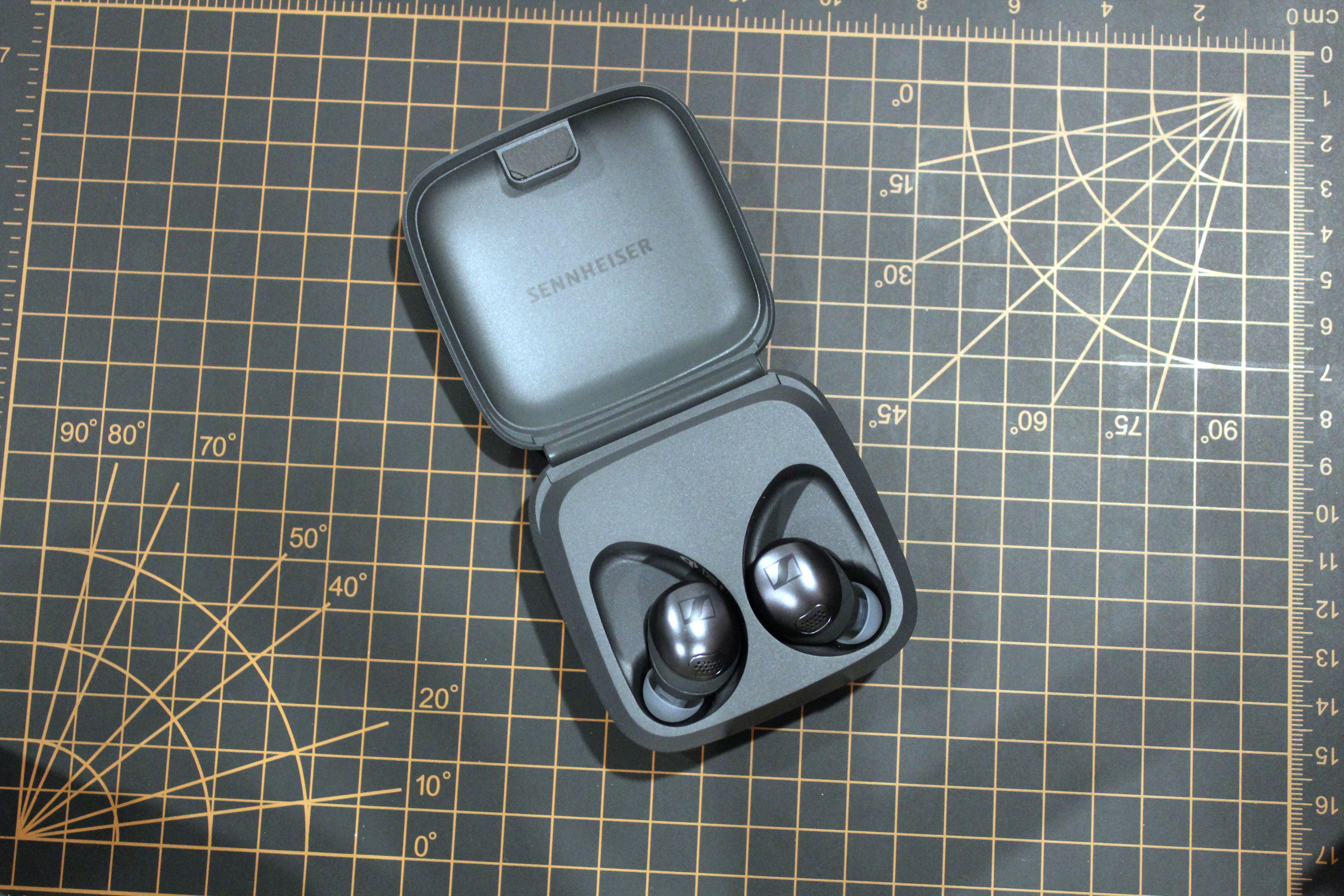 Sennheiser Momentum Sport case with earbuds