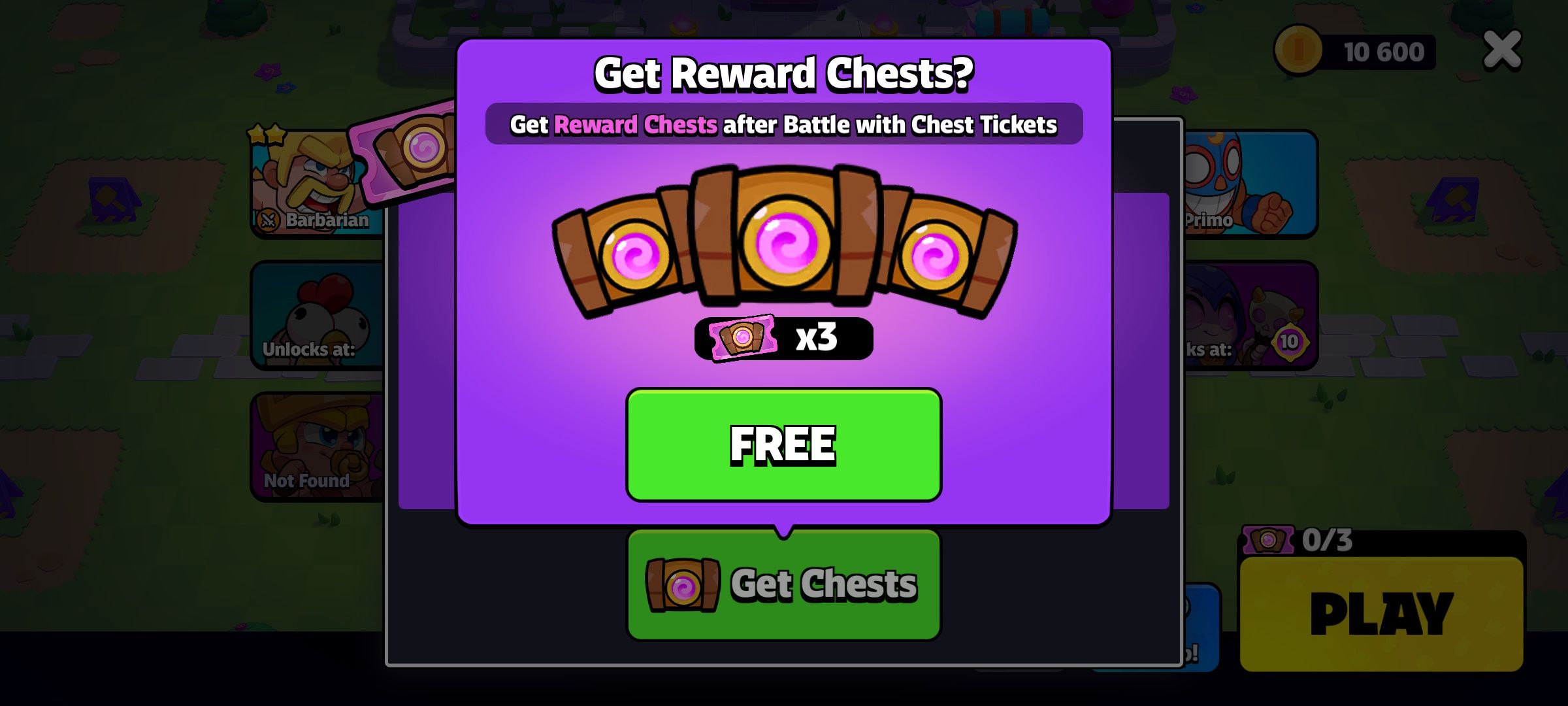 Reward Chest tickets in squad busters