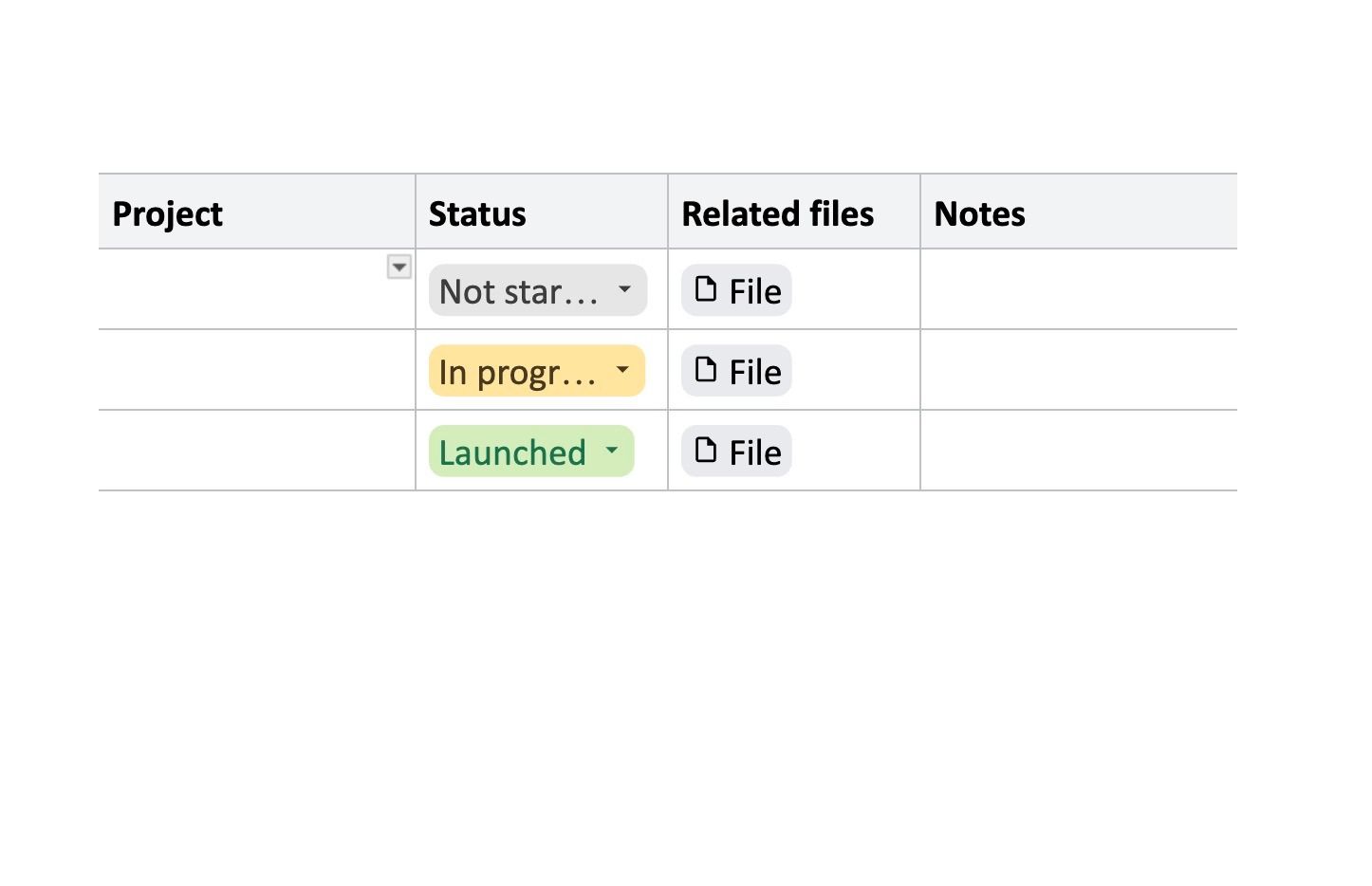 Product roadmap in Google Docs