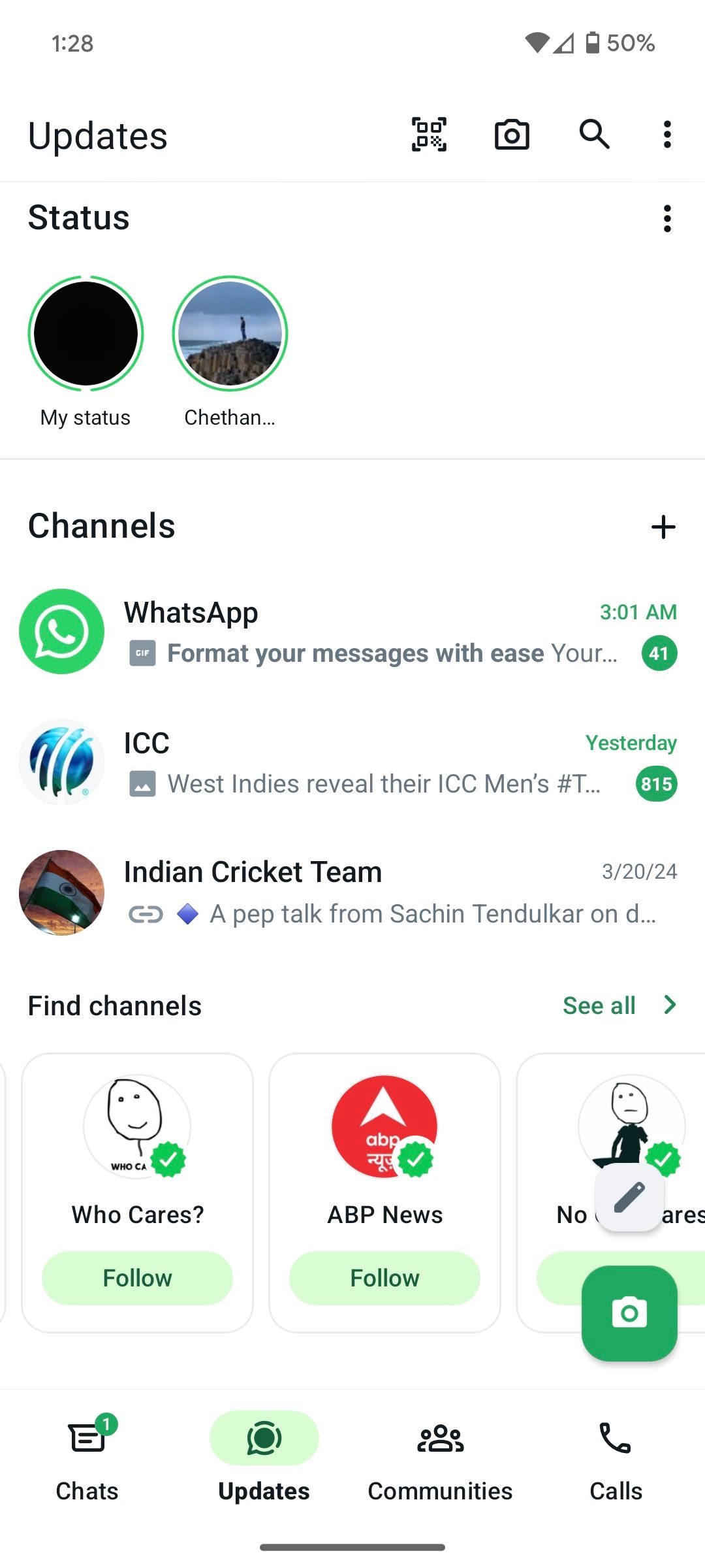 whatsapp beta android status here