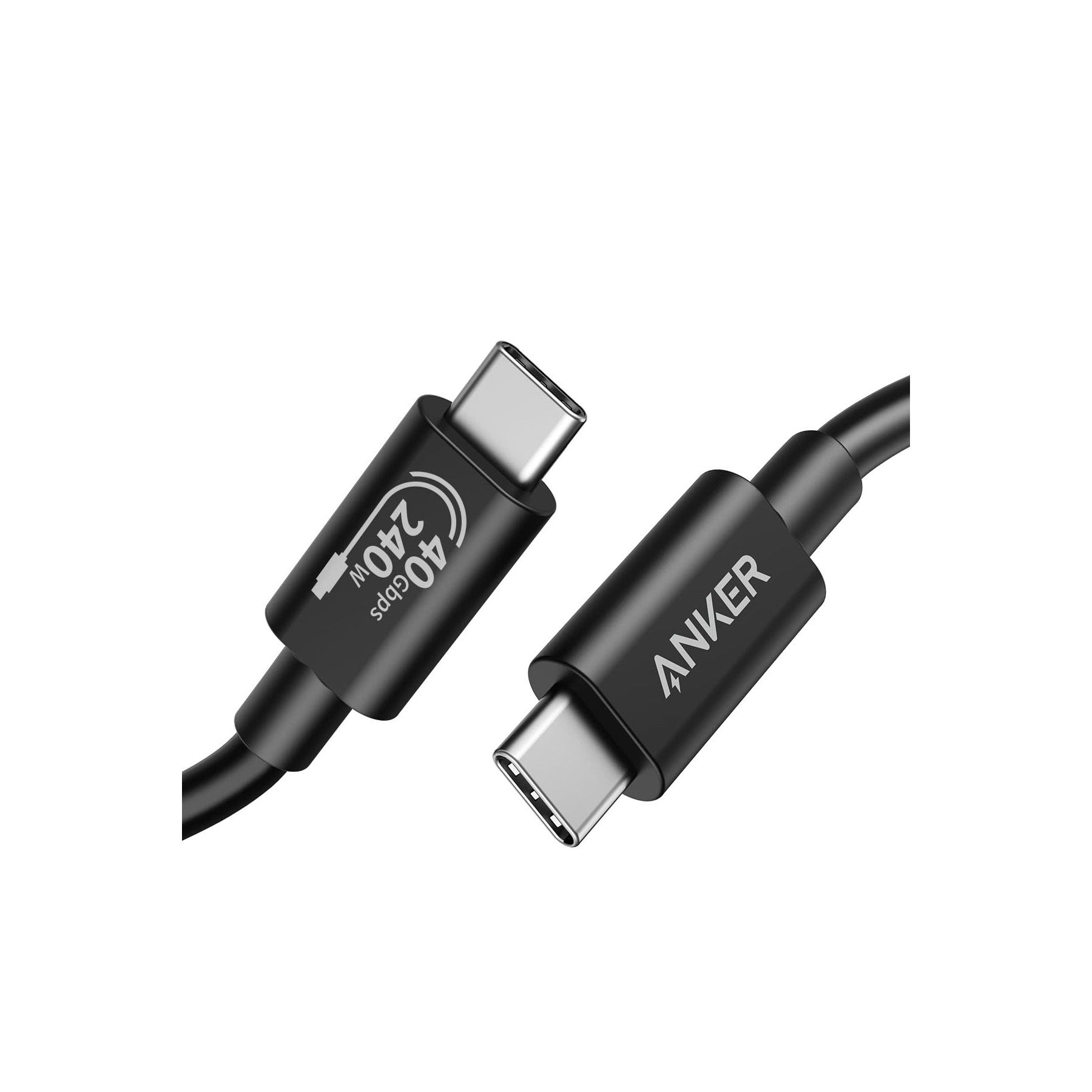 Render of Anker 515 40Gbps USB-C to USB-C Cable on a white background