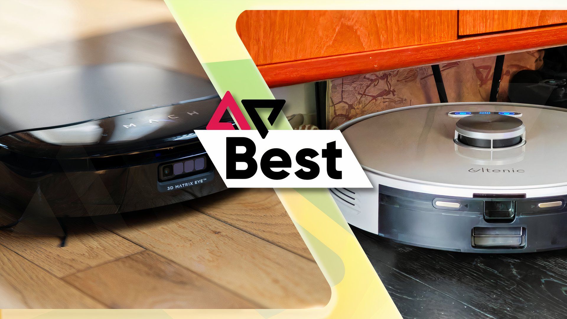 The Ecovacs Deebot T30s Combo and Ultenic T10 Pro robot mops with the 'AP Best' logo